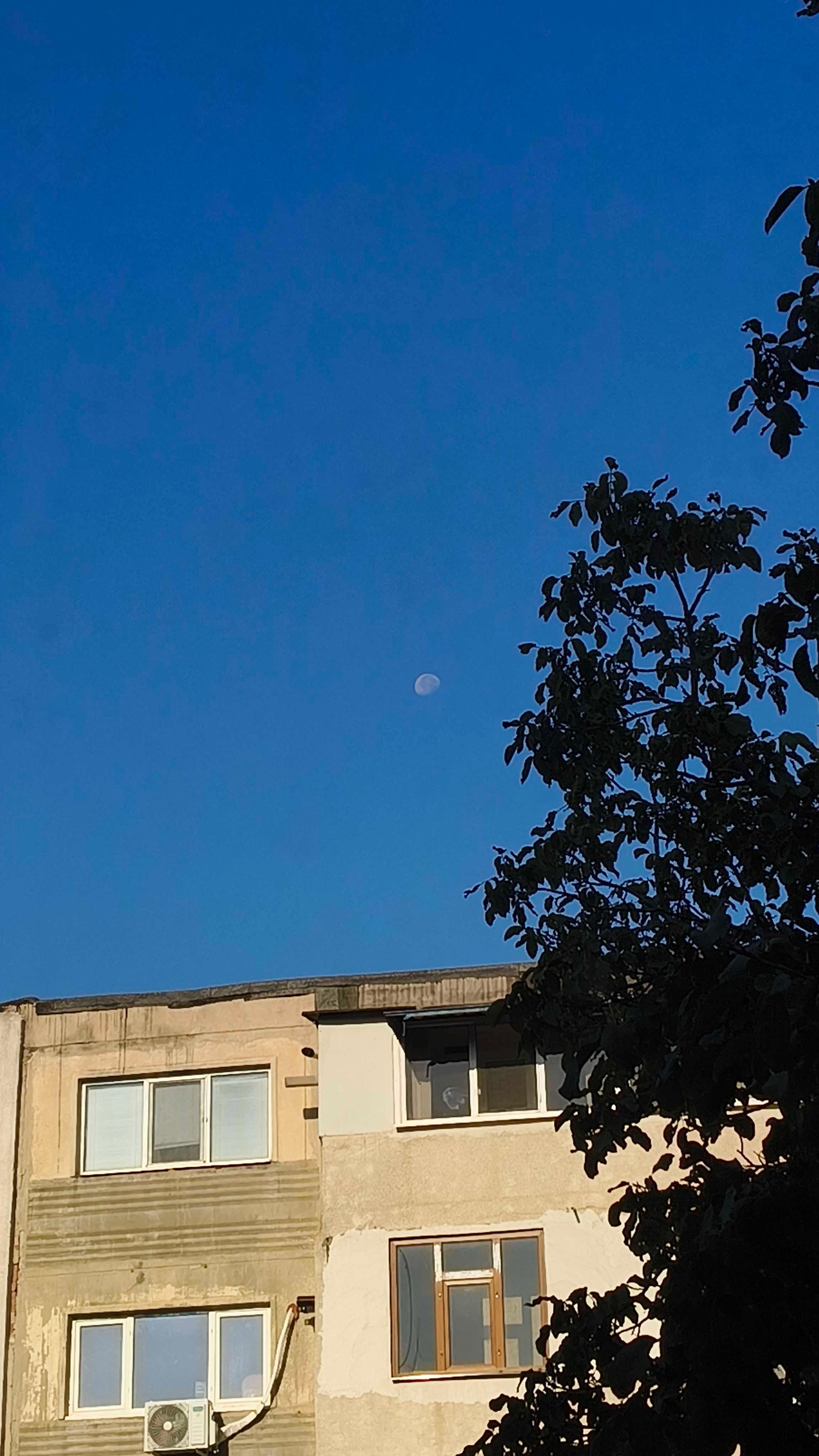 The Moon over Brăila, Romania — waning gibbous, Lunar Day 20