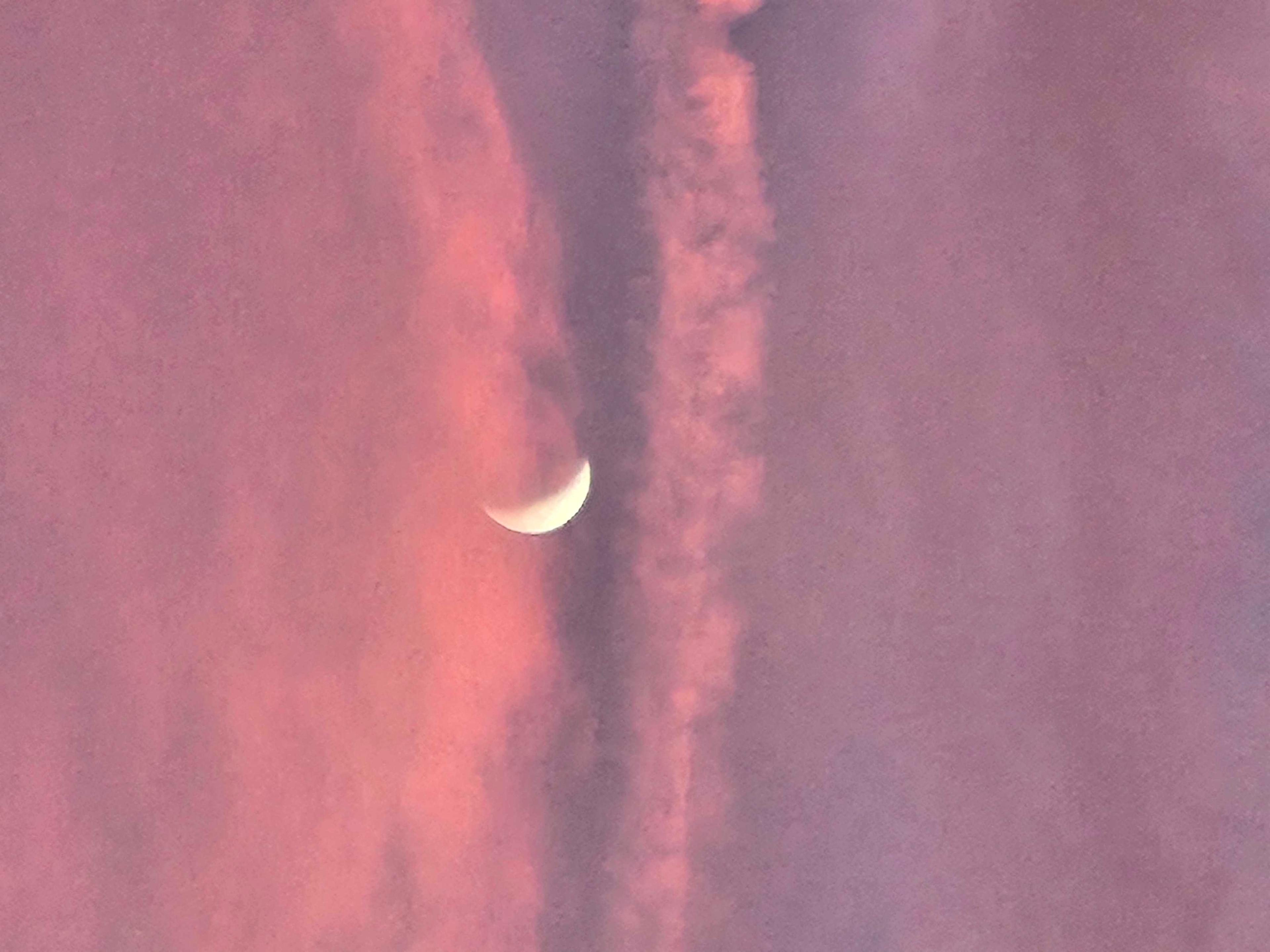 The Moon over Saint Athan, United Kingdom — waning crescent, Lunar Day 25