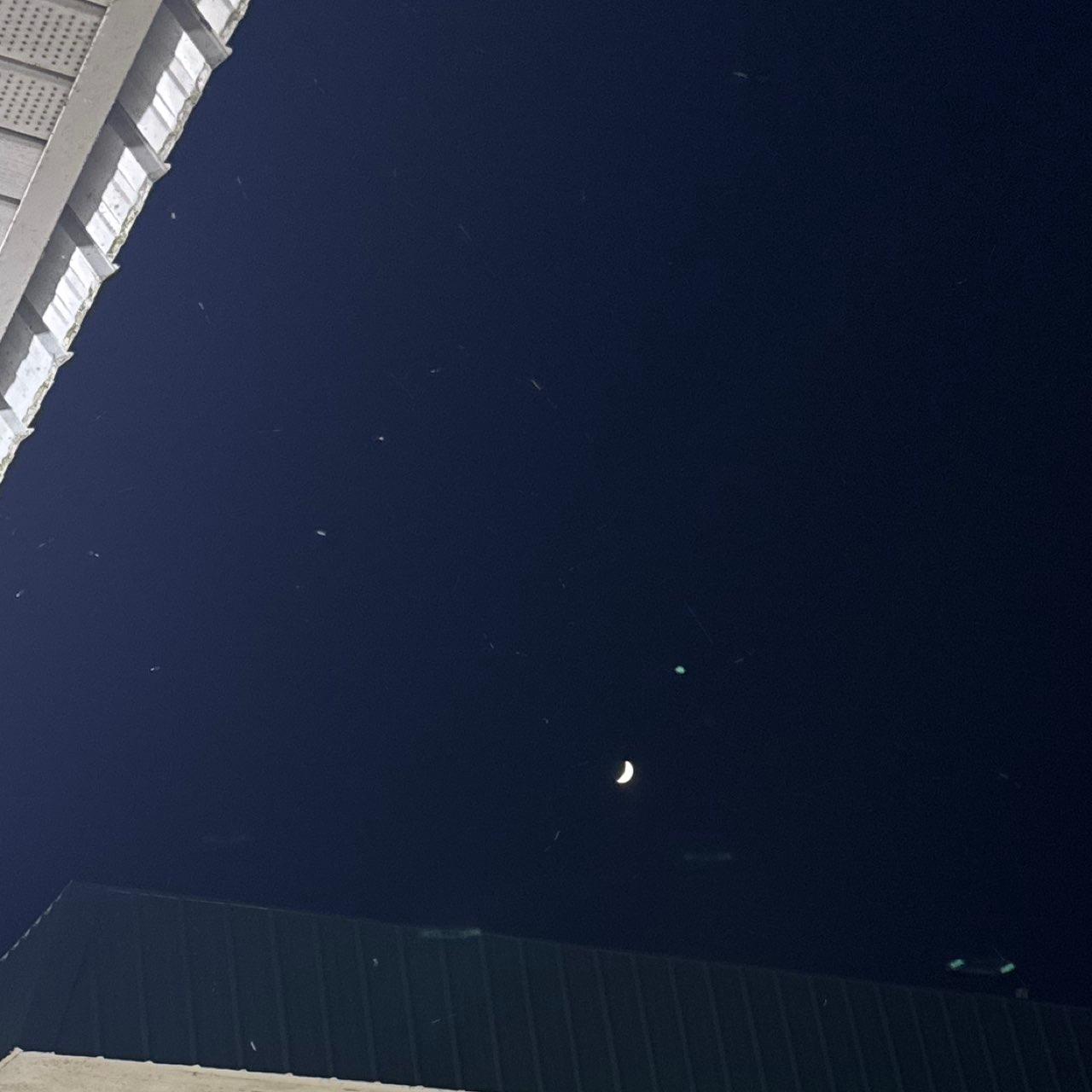 The Moon over Girard, United States — first quarter, Lunar Day 6