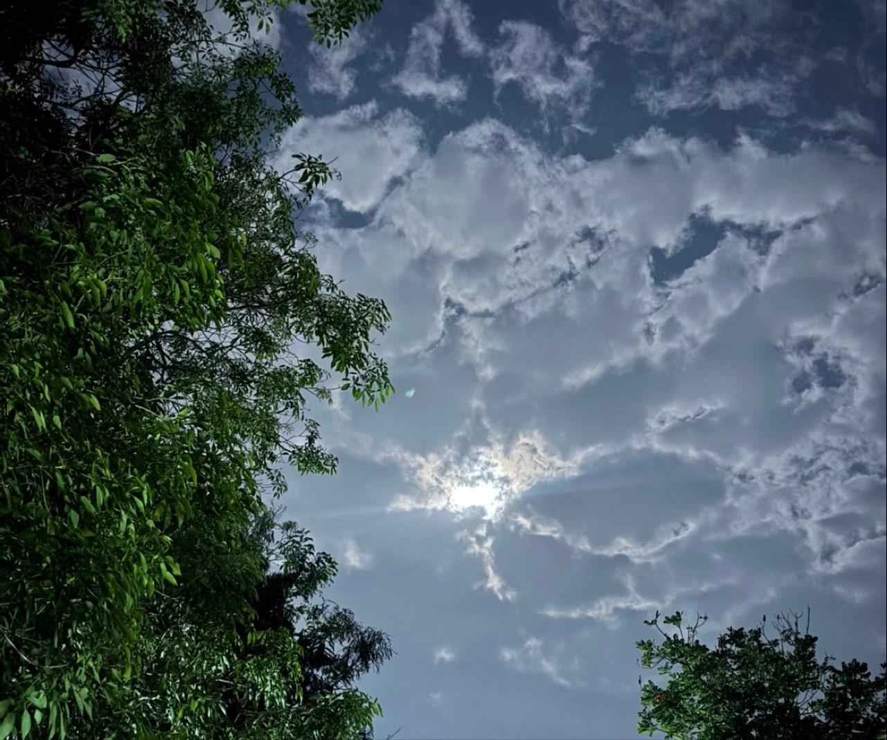 The Moon over Kampala, Uganda — full moon, Lunar Day 14