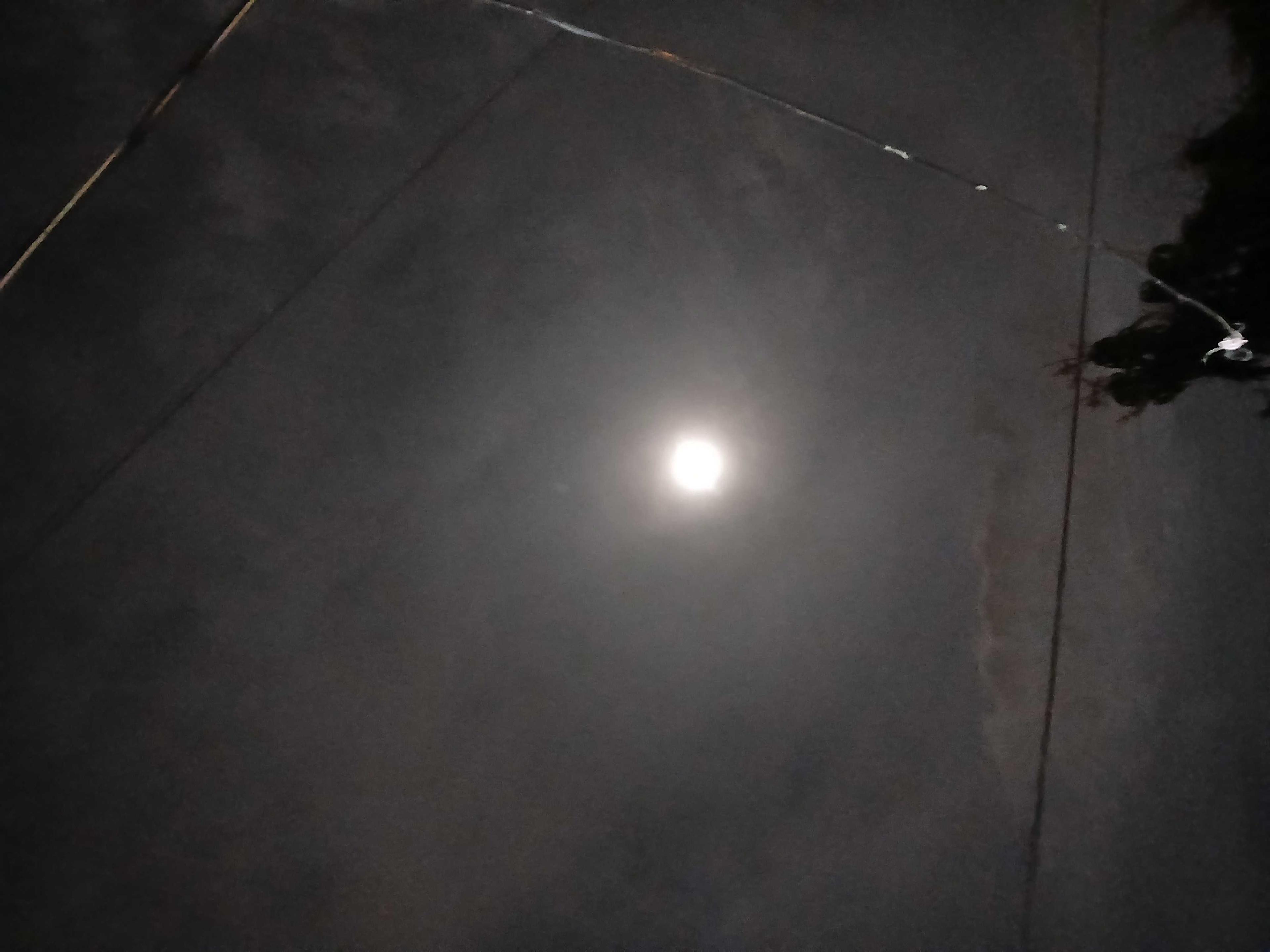 The Moon over Alajuelita, Costa Rica — full moon, Lunar Day 15
