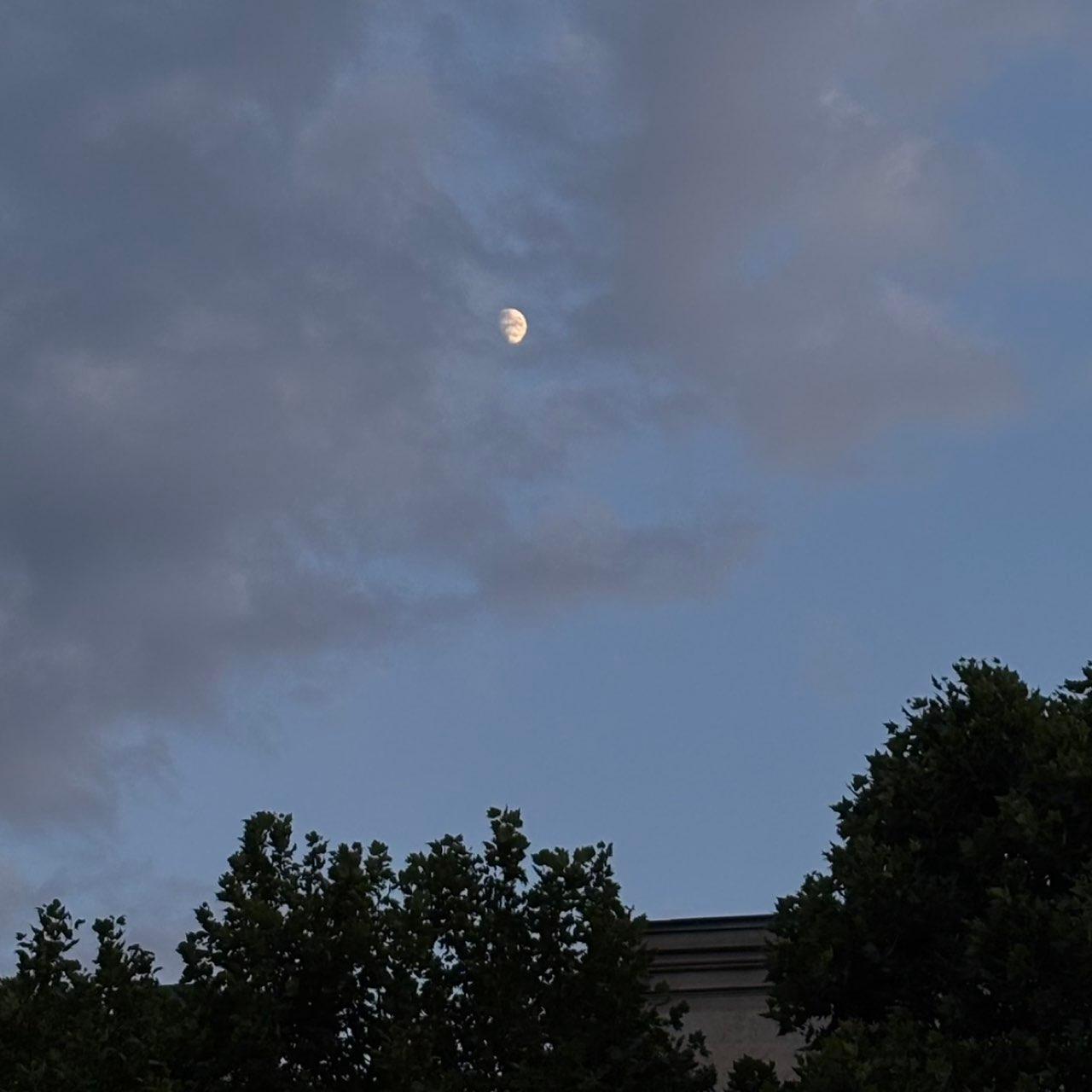 The Moon over Tbilisi, Georgia — waxing gibbous, Lunar Day 10