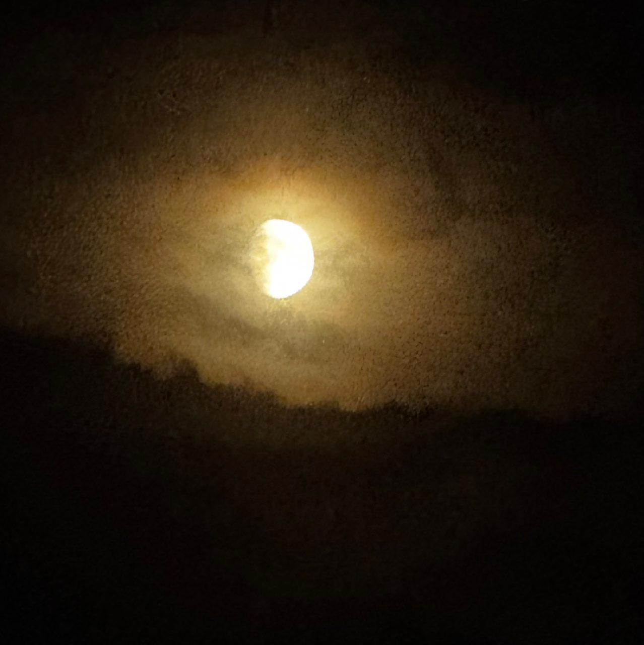 The Moon over Truro, United States — waxing gibbous, Lunar Day 11