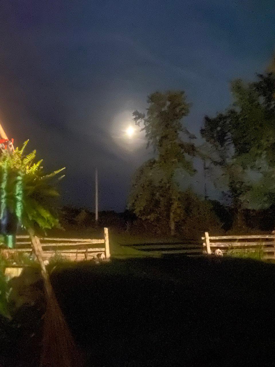 The Moon over Montague, Canada — waxing gibbous, Lunar Day 11