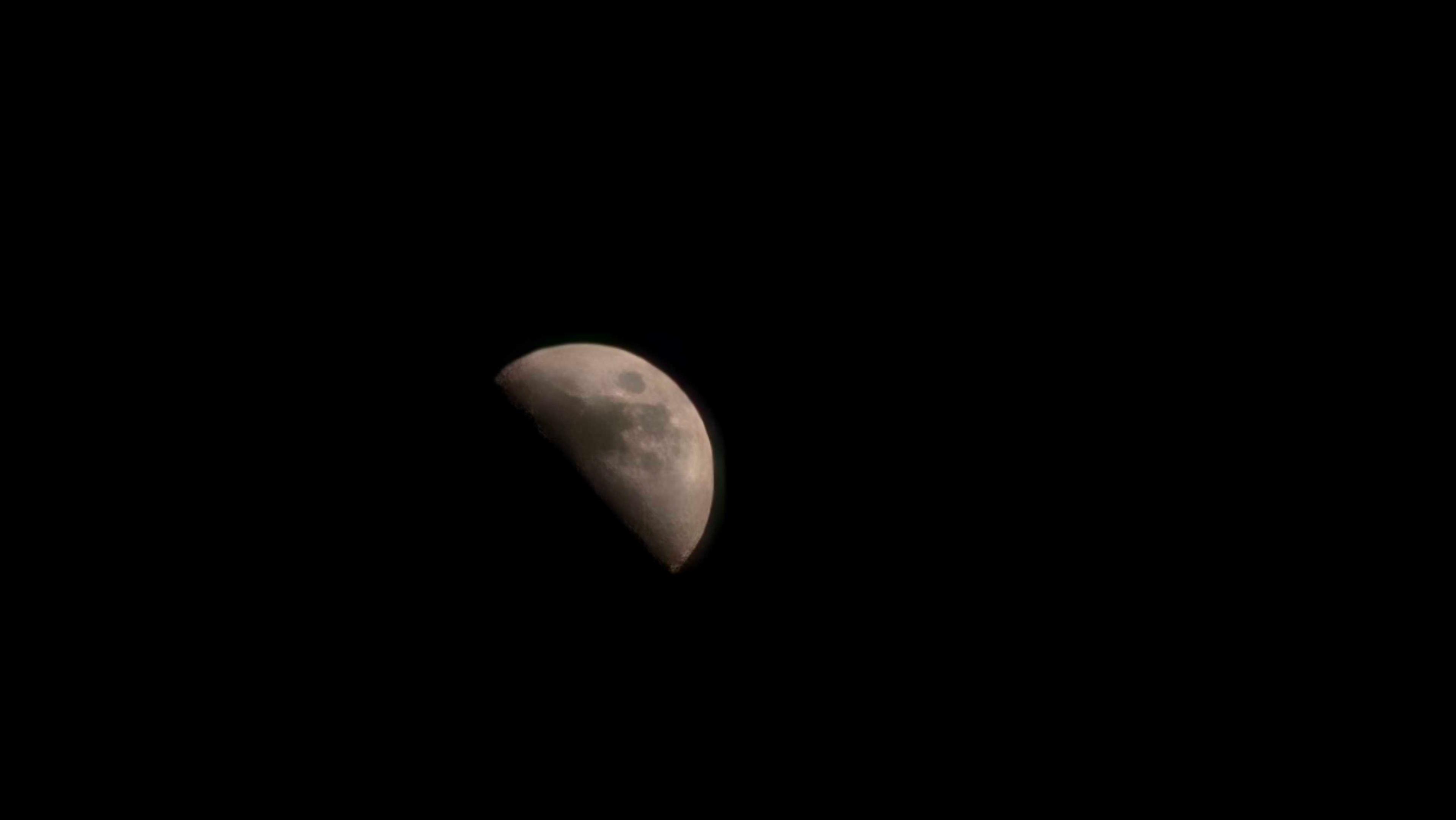 The Moon over San Luis Potosí, México — first quarter, Lunar Day 8