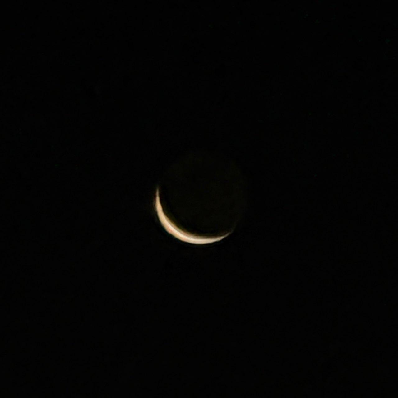 The Moon over Rutesheim, Deutschland — new moon, Lunar Day 28