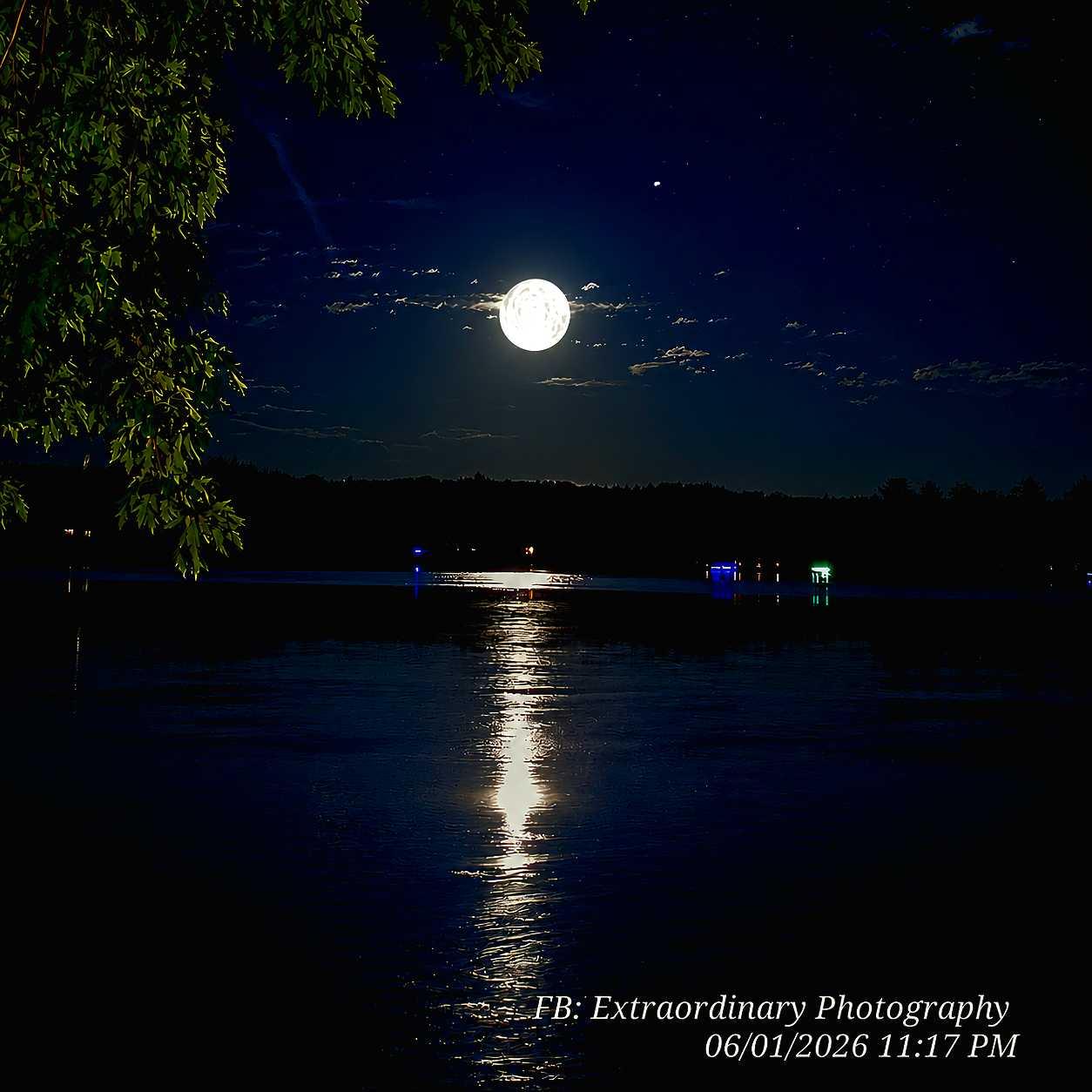 The Moon over Montello, United States — full moon, Lunar Day 17