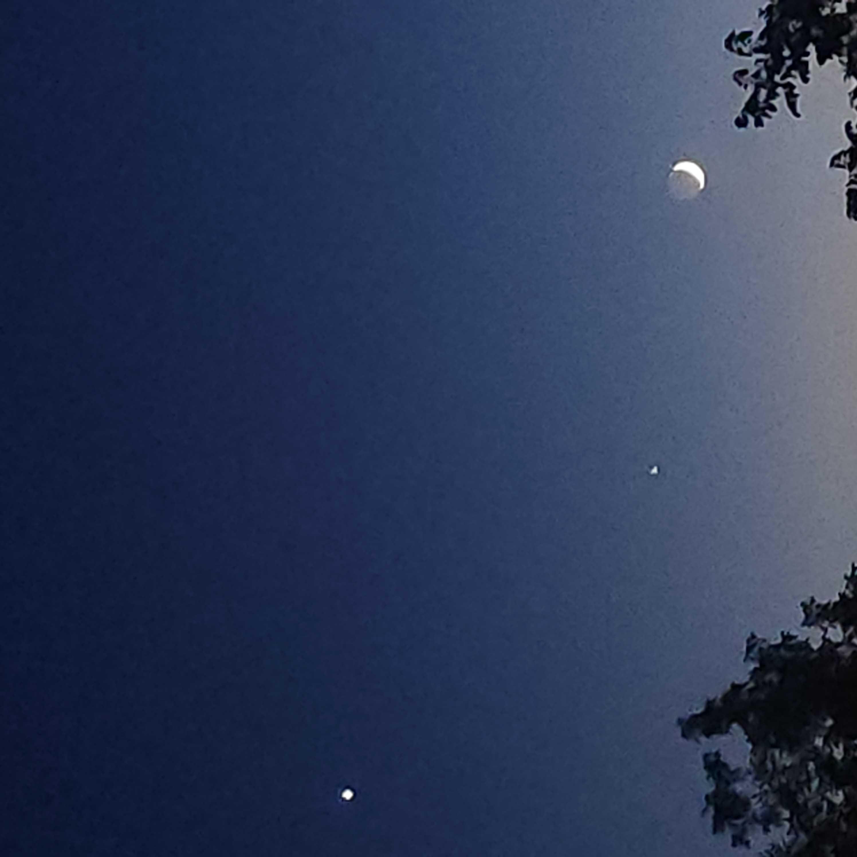 The Moon over Ticonderoga, United States — first quarter, Lunar Day 10
