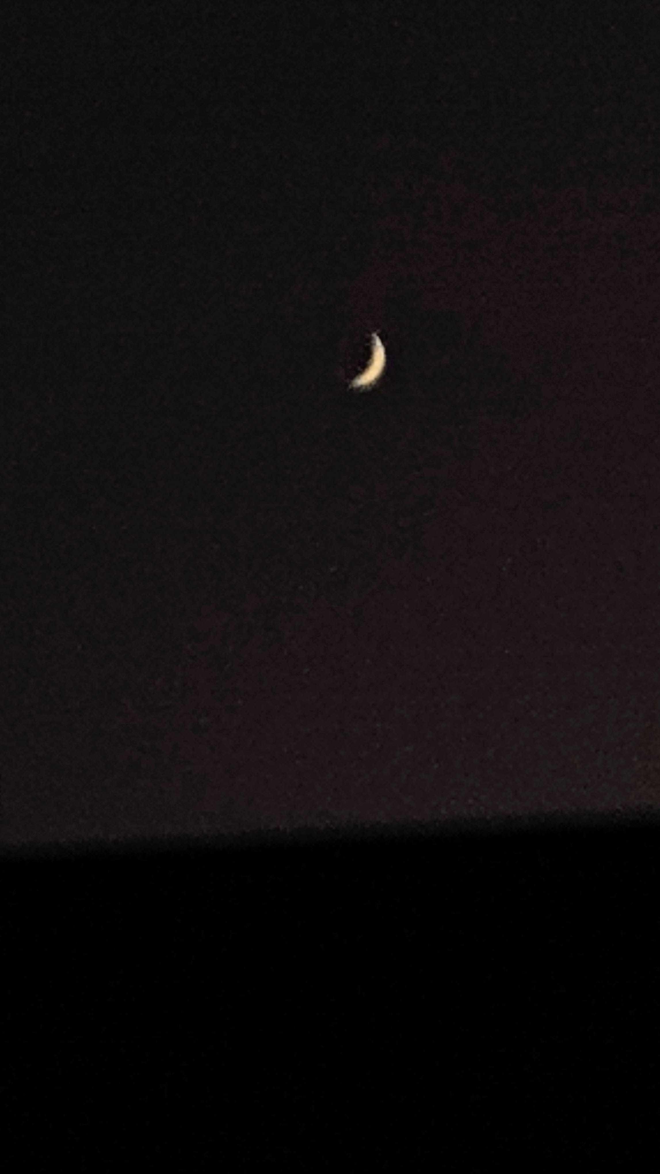 The Moon over Granite City, United States — waxing crescent, Lunar Day 5