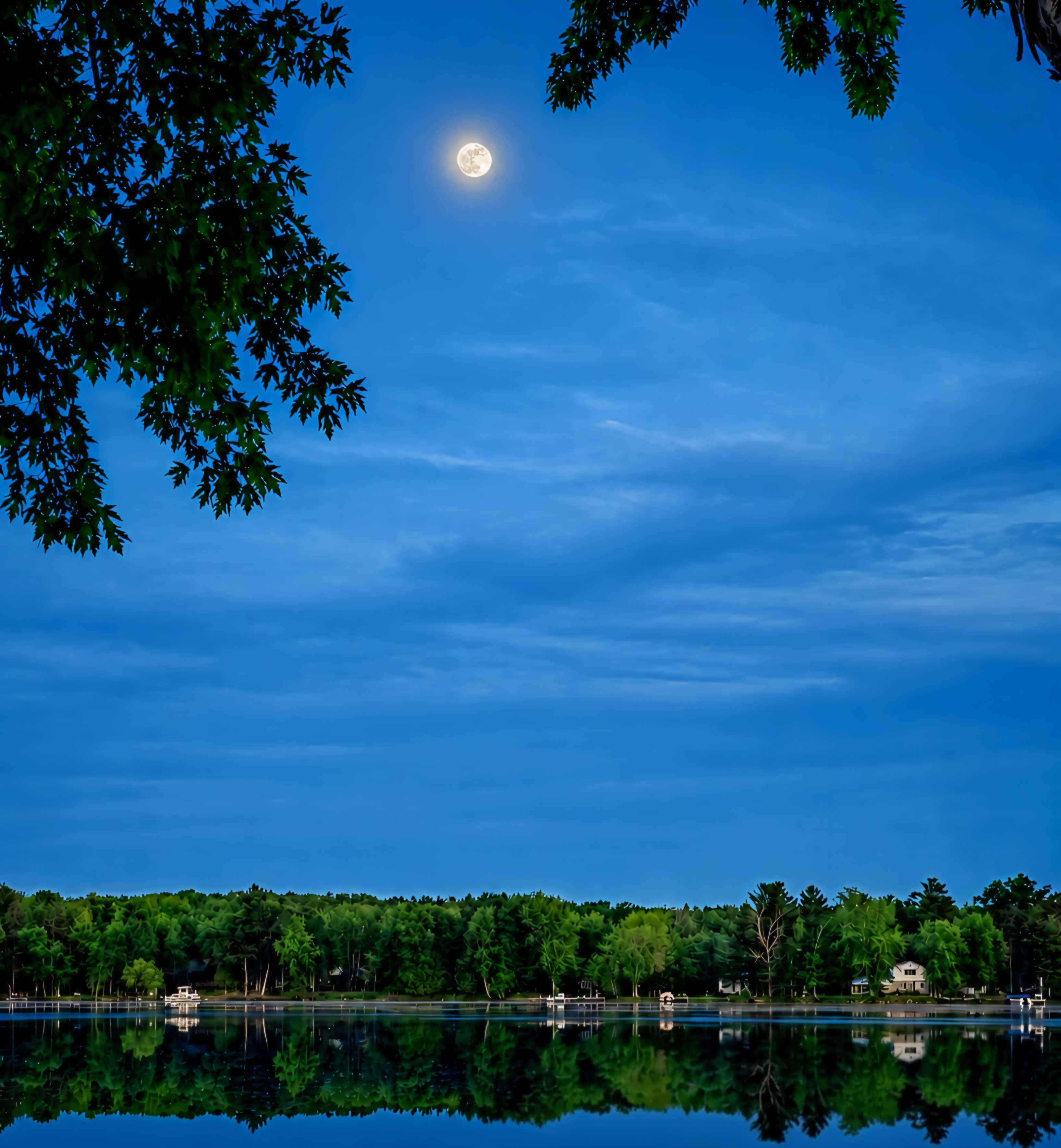 The Moon over Montello, United States — waxing gibbous, Lunar Day 12