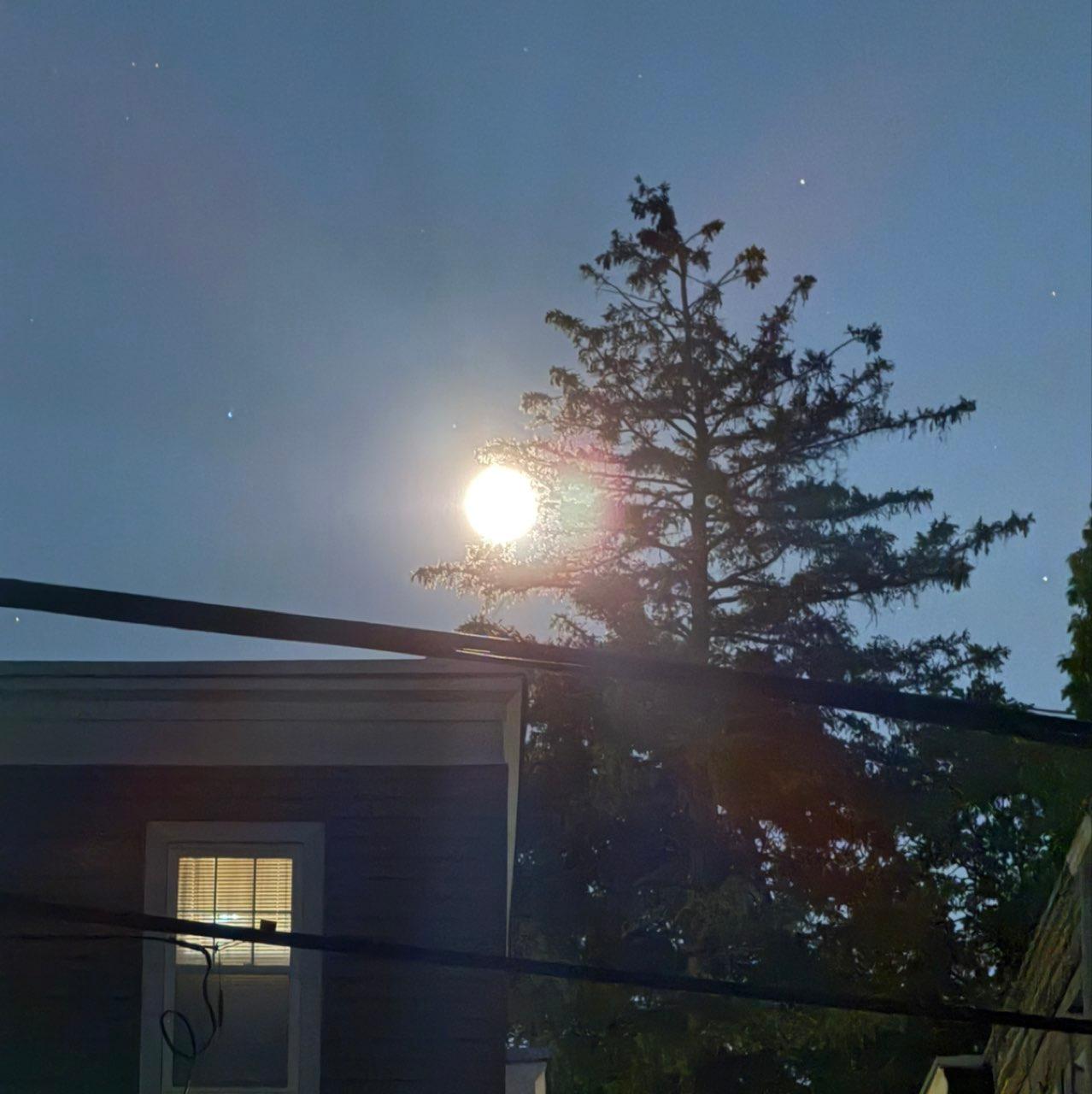 The Moon over Boston, United States — full moon, Lunar Day 16