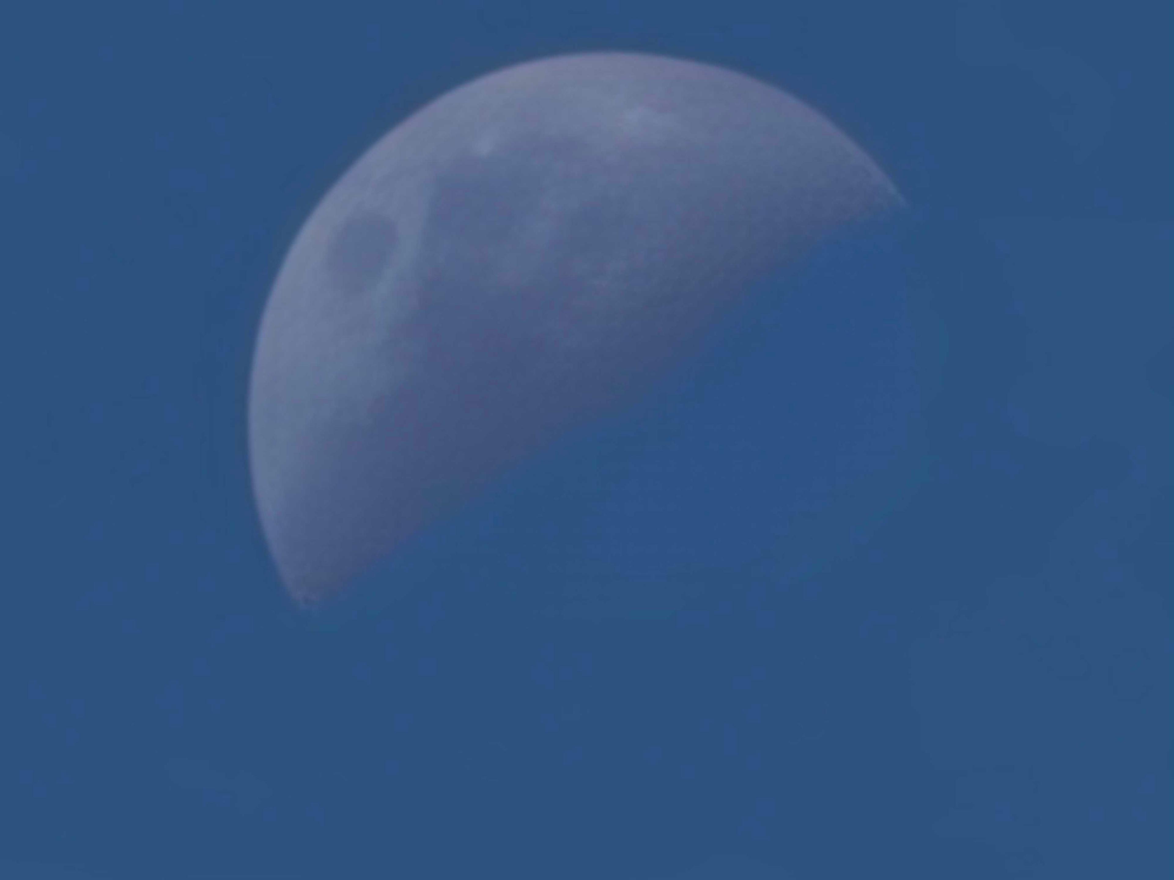 The Moon over Cambois, United Kingdom — first quarter, Lunar Day 7