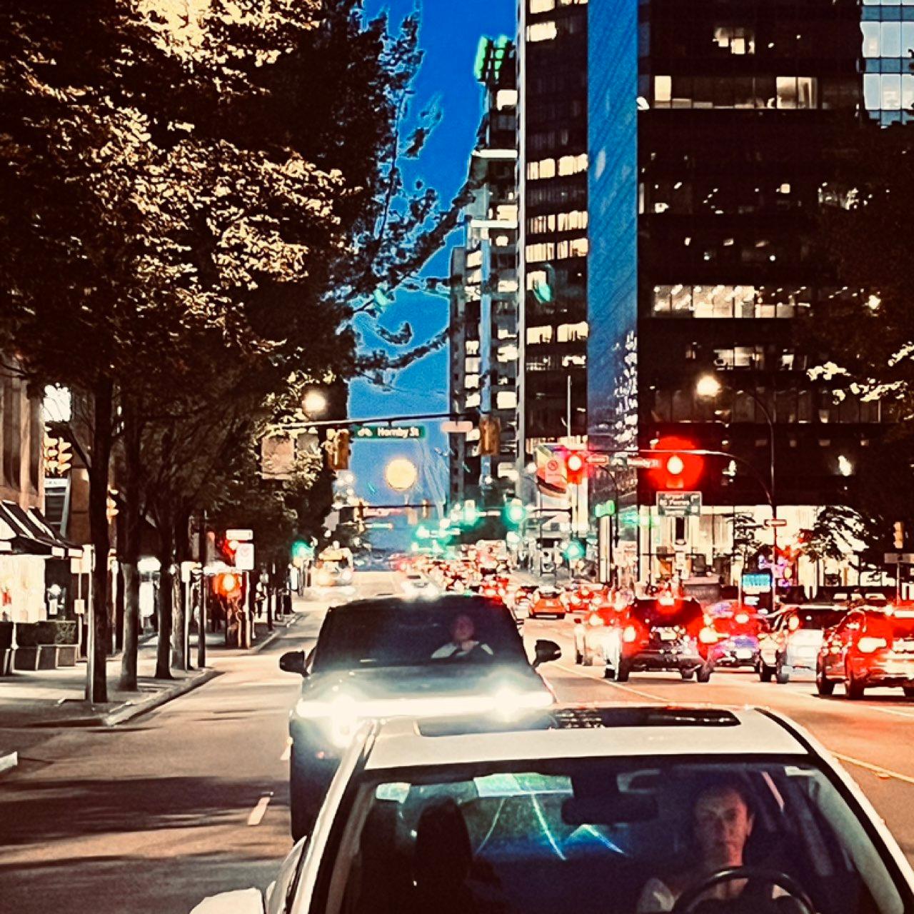 The Moon over Vancouver, Kanada — last quarter, Lunar Day 23