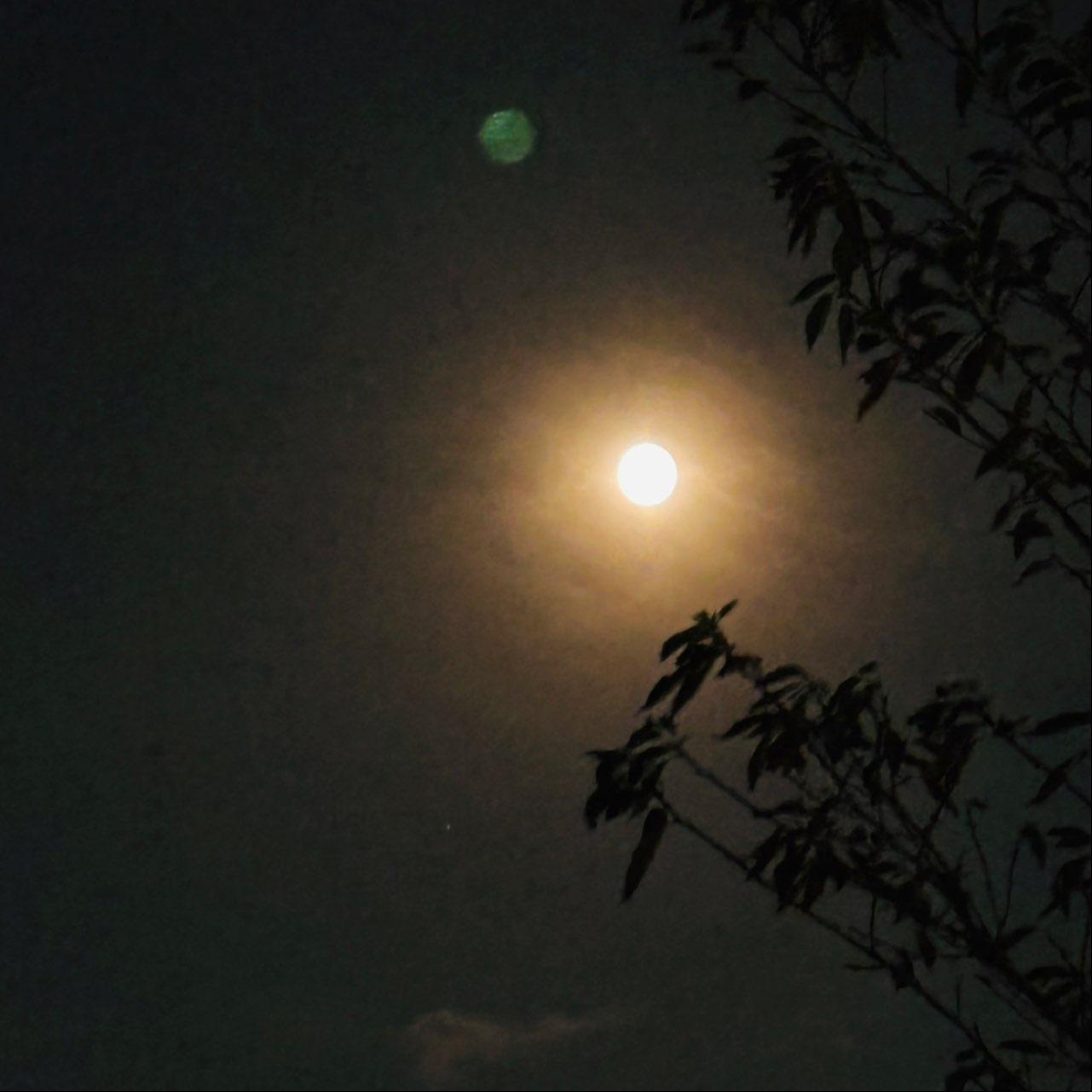 The Moon over Warabi, Japan — full moon, Lunar Day 17