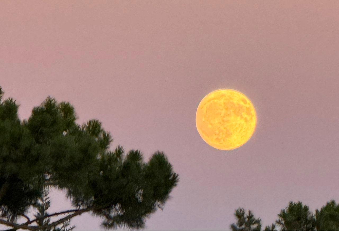 The Moon over Carvalhal, Portugal — full moon, Lunar Day 15