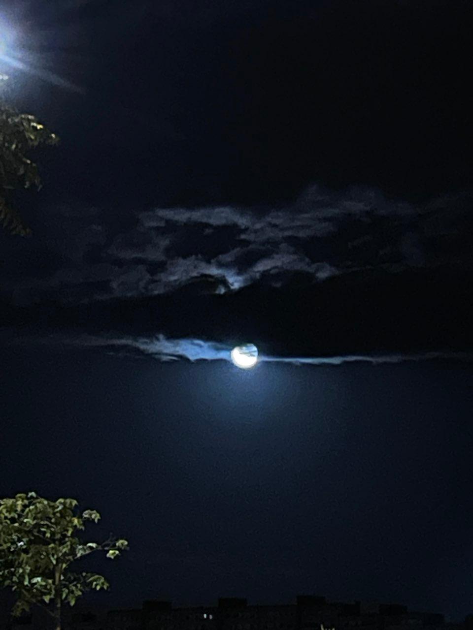 The Moon over Bari, Italy — full moon, Lunar Day 14
