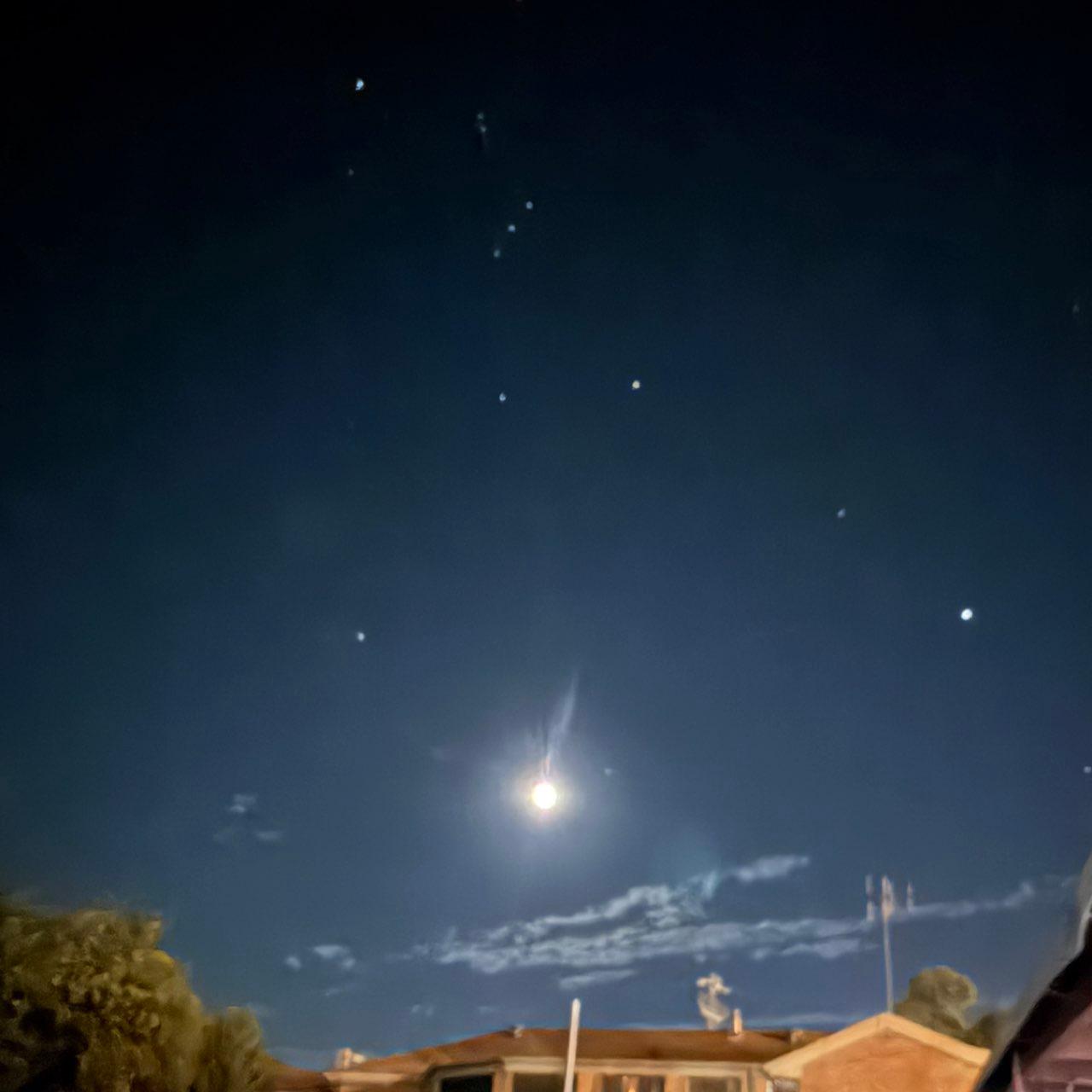 The Moon over Shepparton, Australia — first quarter, Lunar Day 9