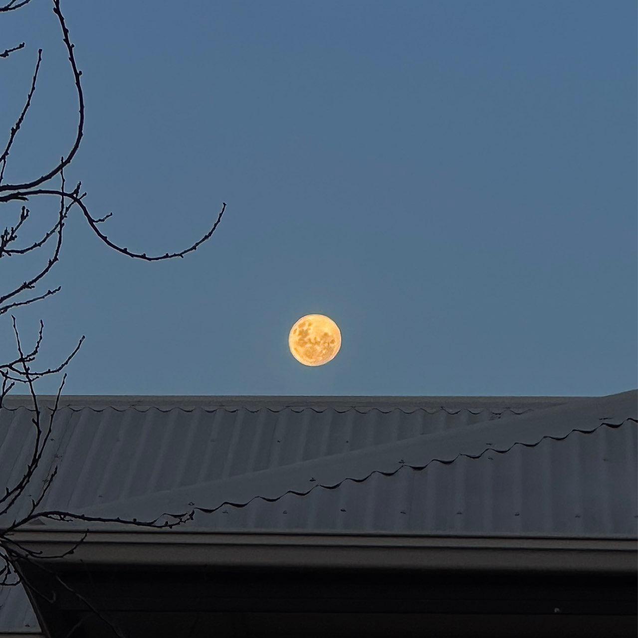 The Moon over Adelaide, Australia — full moon, Lunar Day 15