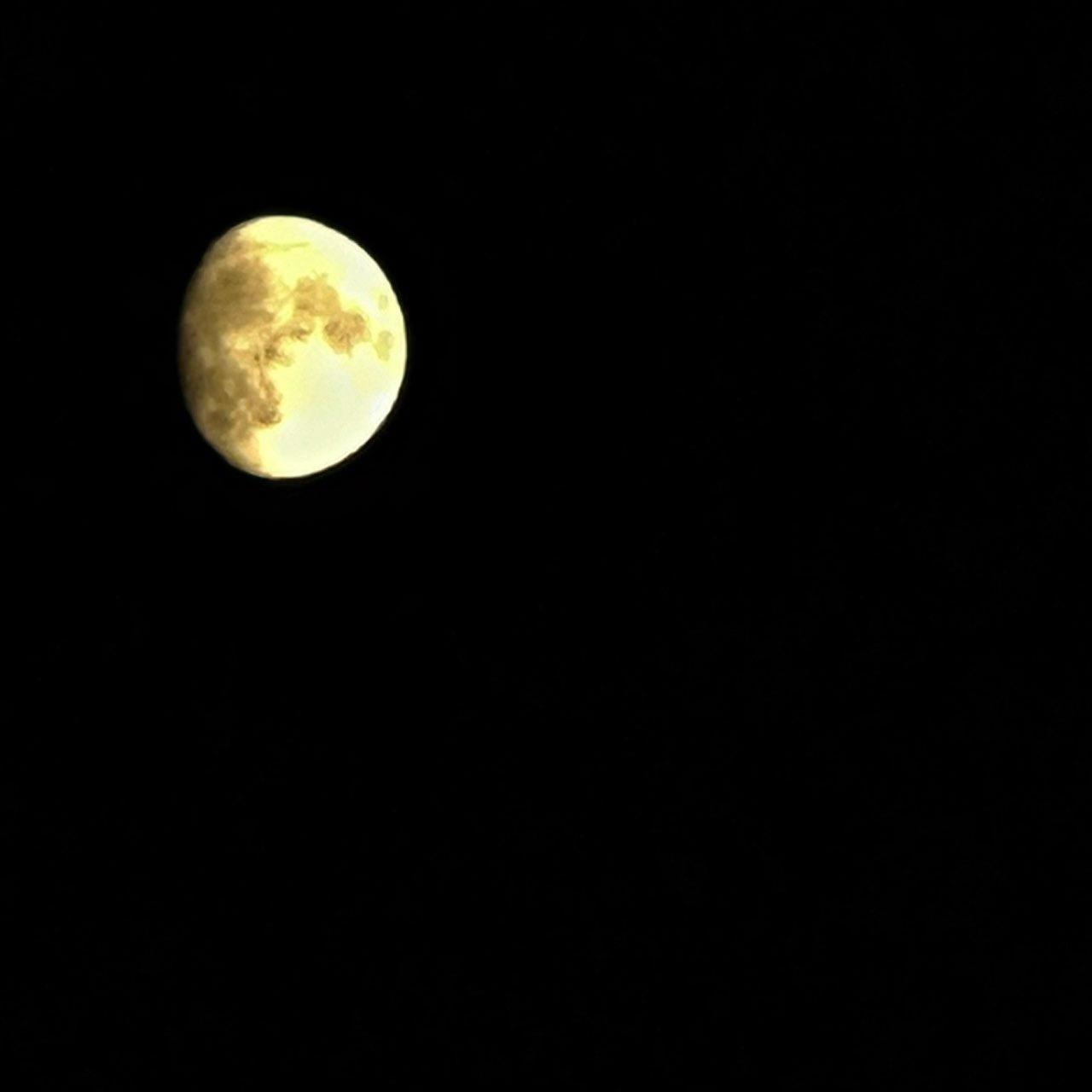 The Moon over Frankfurt, Germany — waxing gibbous, Lunar Day 13