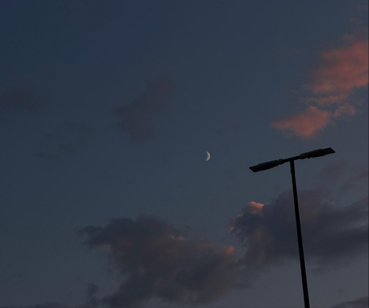 The Moon over Loano, Italy — first quarter, Lunar Day 10