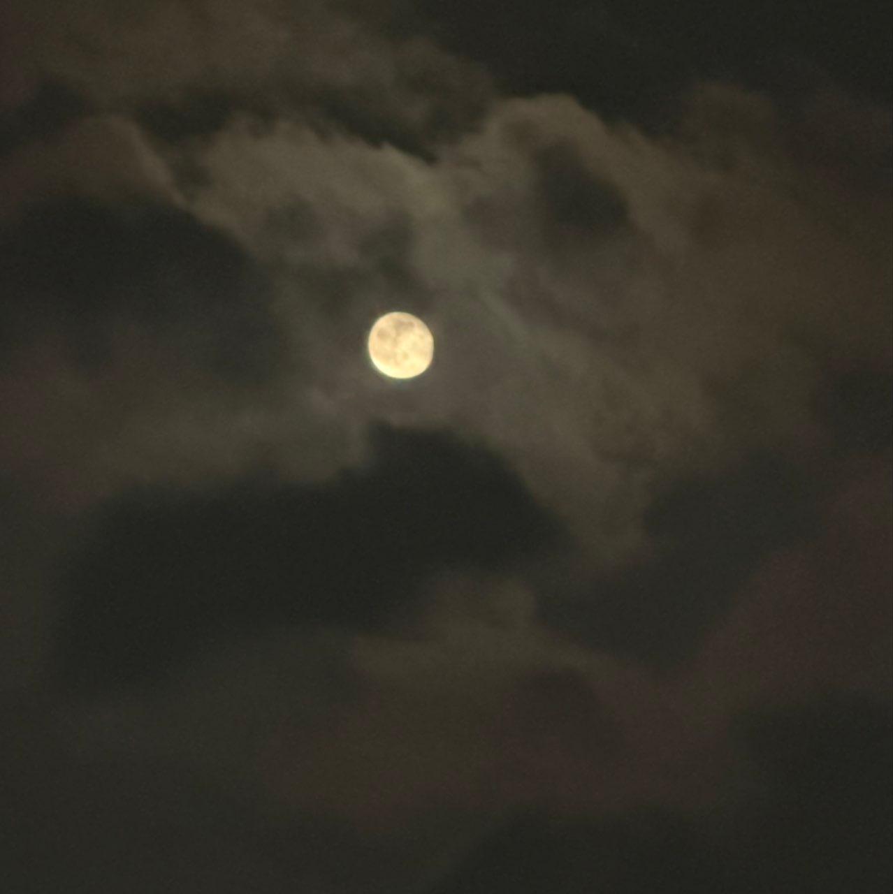 The Moon over Nepal — waning gibbous, Lunar Day 18