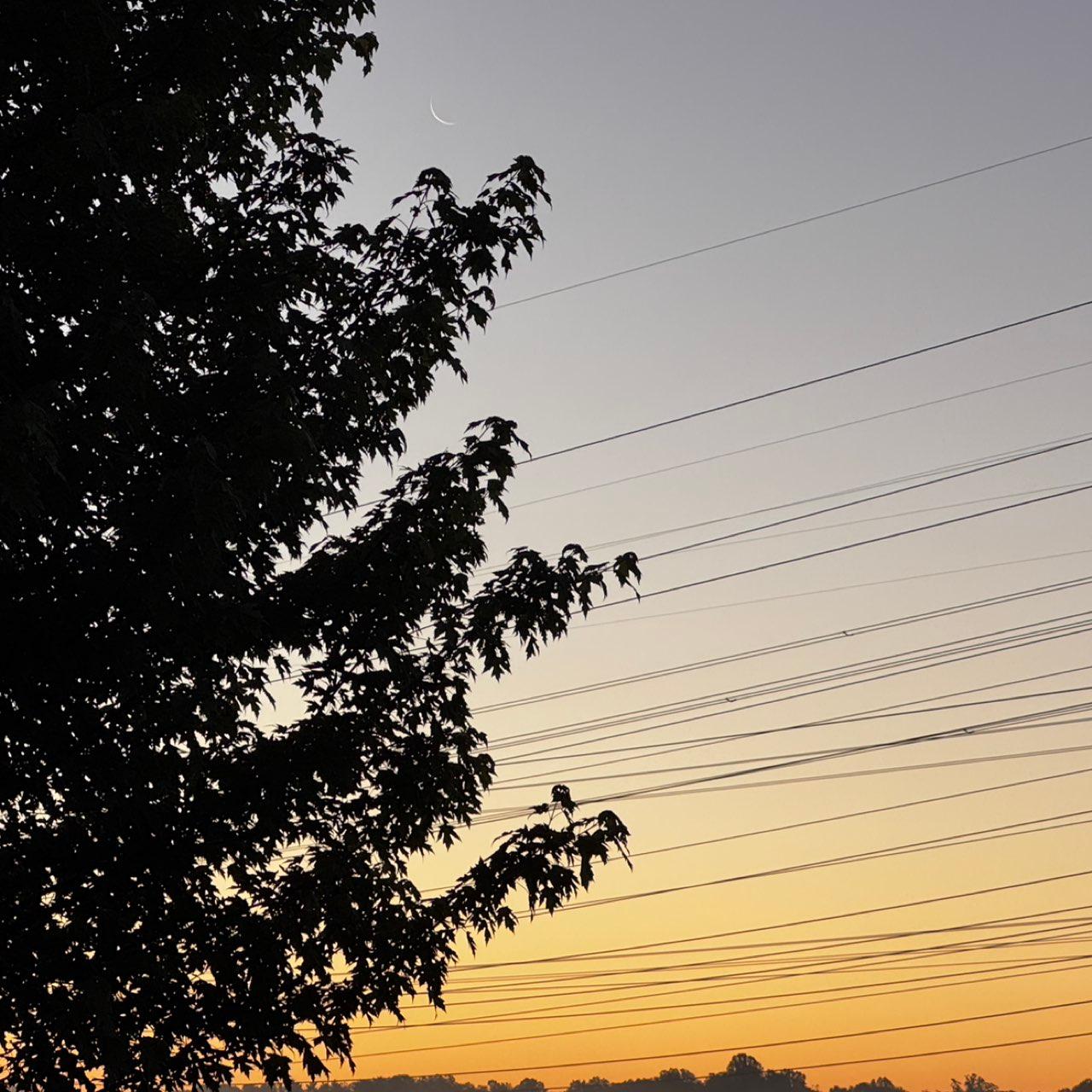 The Moon over South Russell, United States — waning crescent, Lunar Day 28