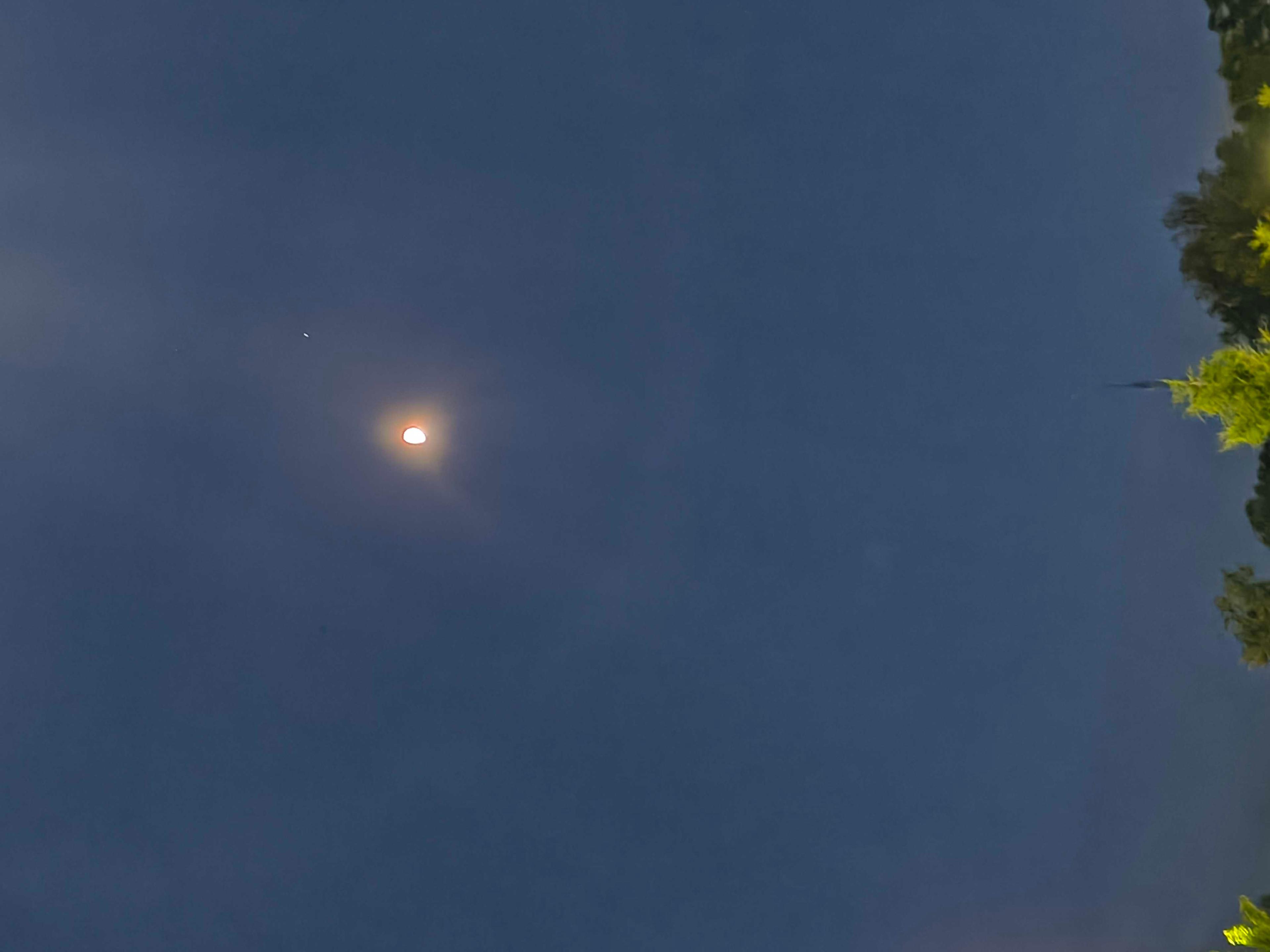 The Moon over Beachwood, United States — waxing gibbous, Lunar Day 10