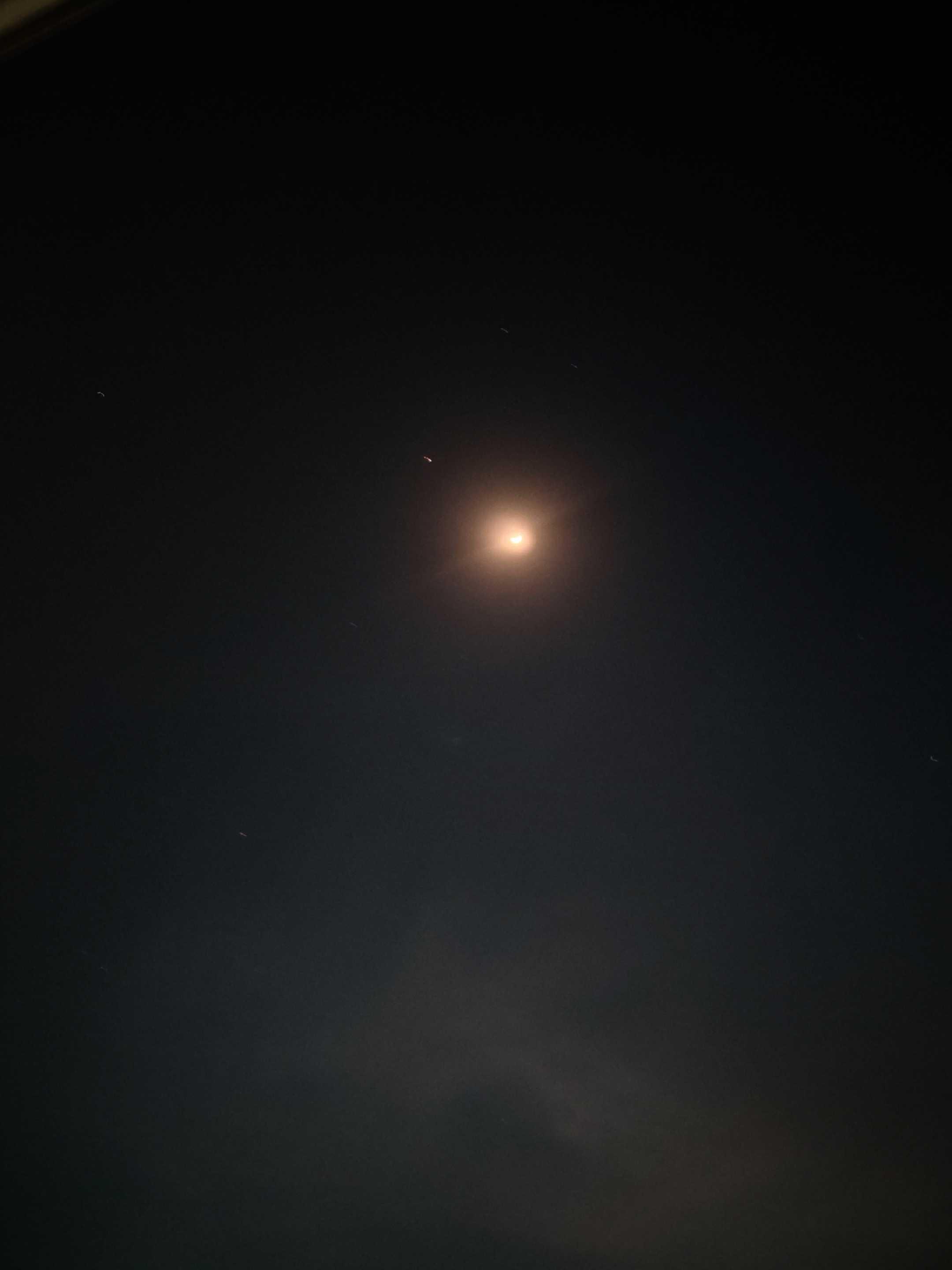 The Moon over Kaithal, India — first quarter, Lunar Day 6