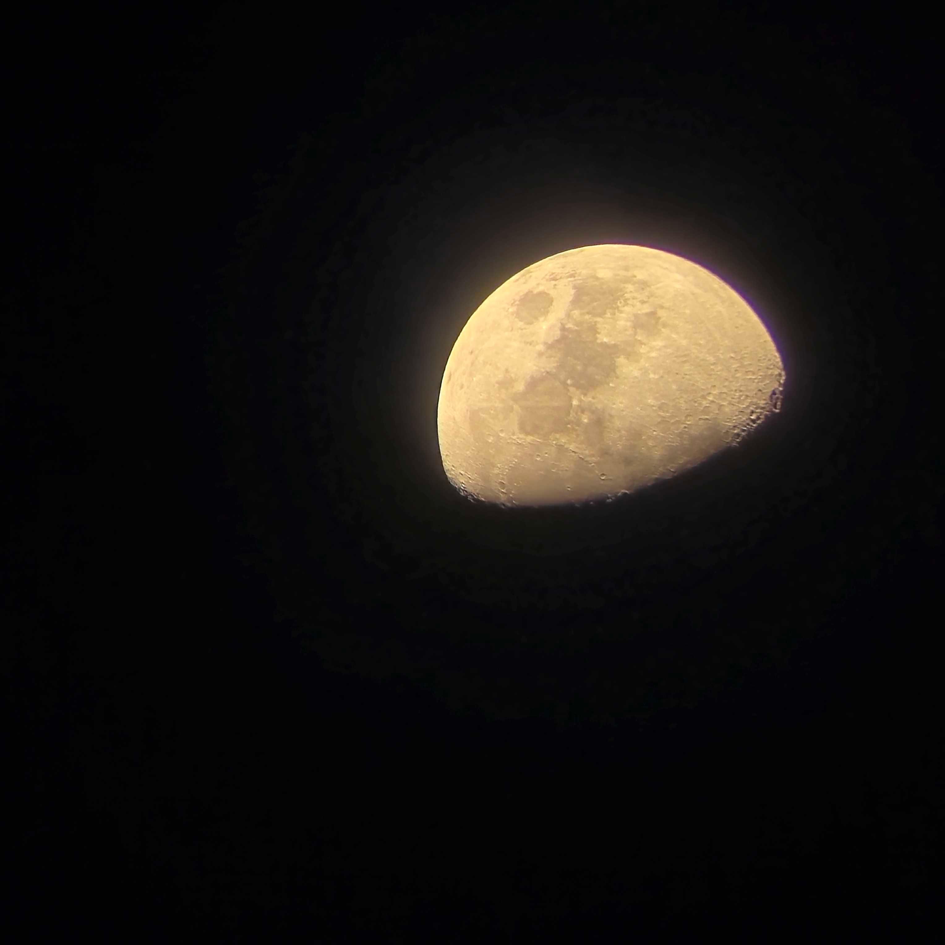 The Moon over Louisville, United States — waxing gibbous, Lunar Day 10