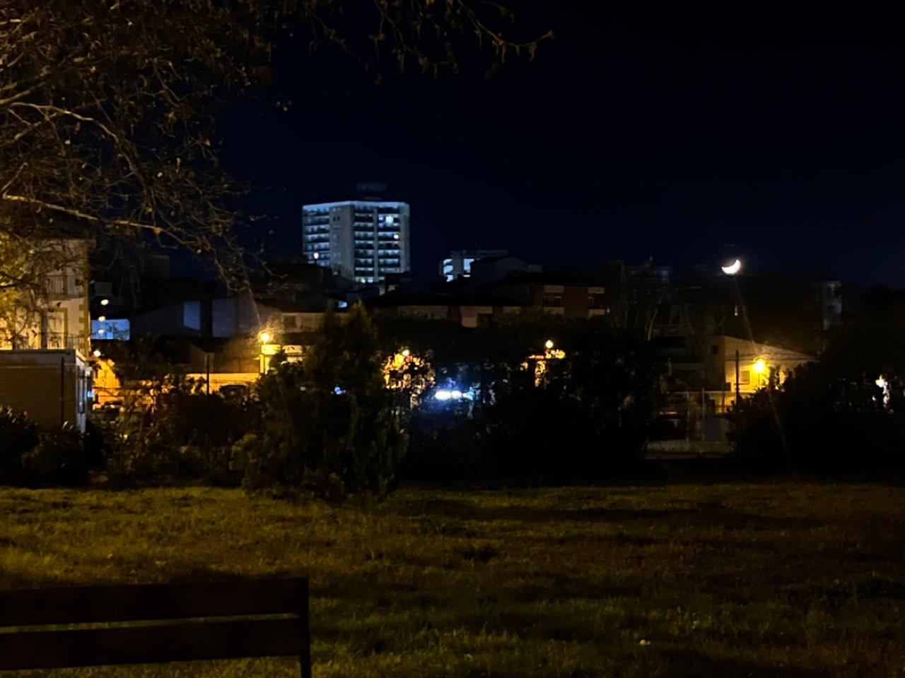 The Moon over Mérida, España — waxing crescent, Lunar Day 5