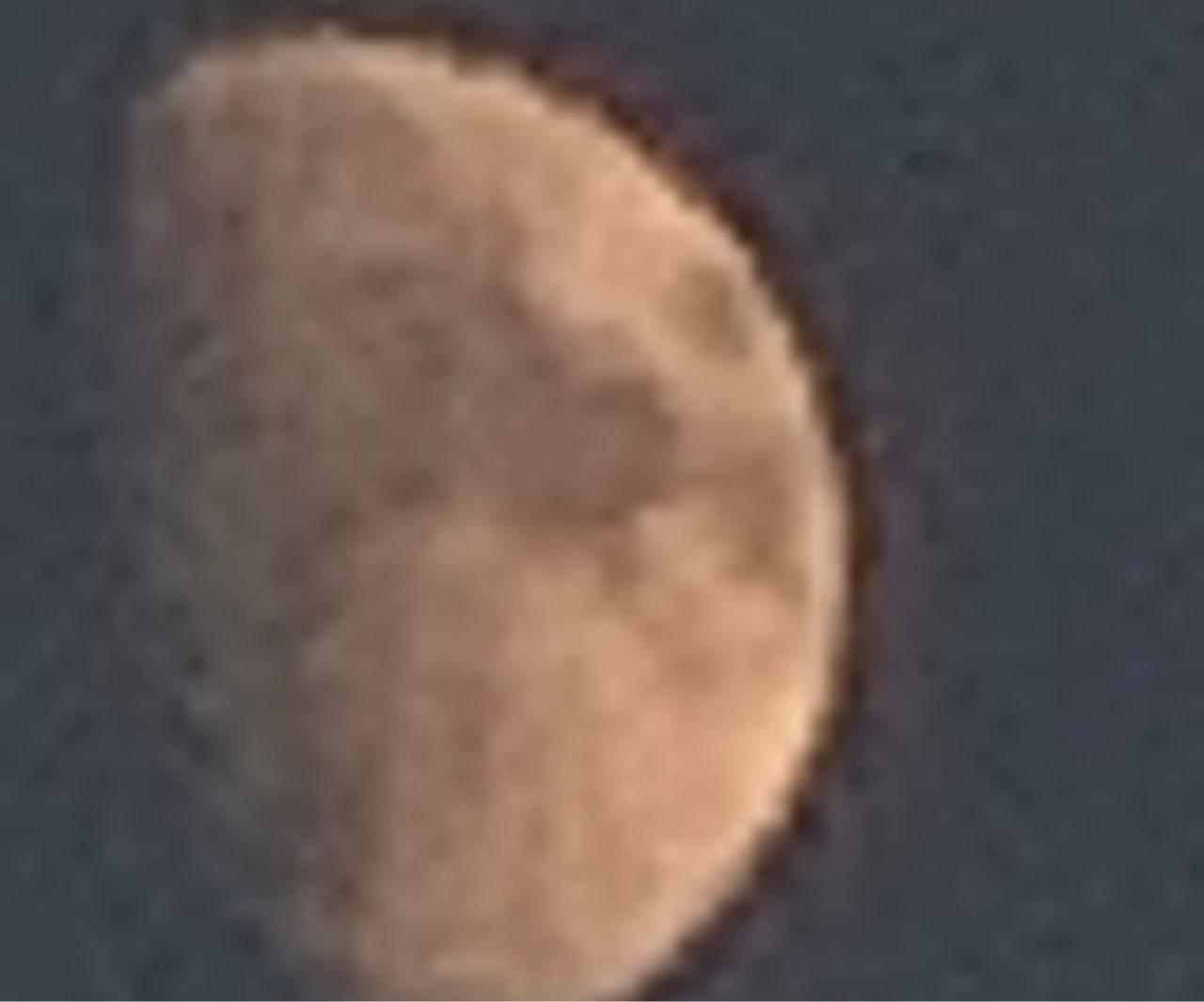 The Moon over Bangladesh — first quarter, Lunar Day 9