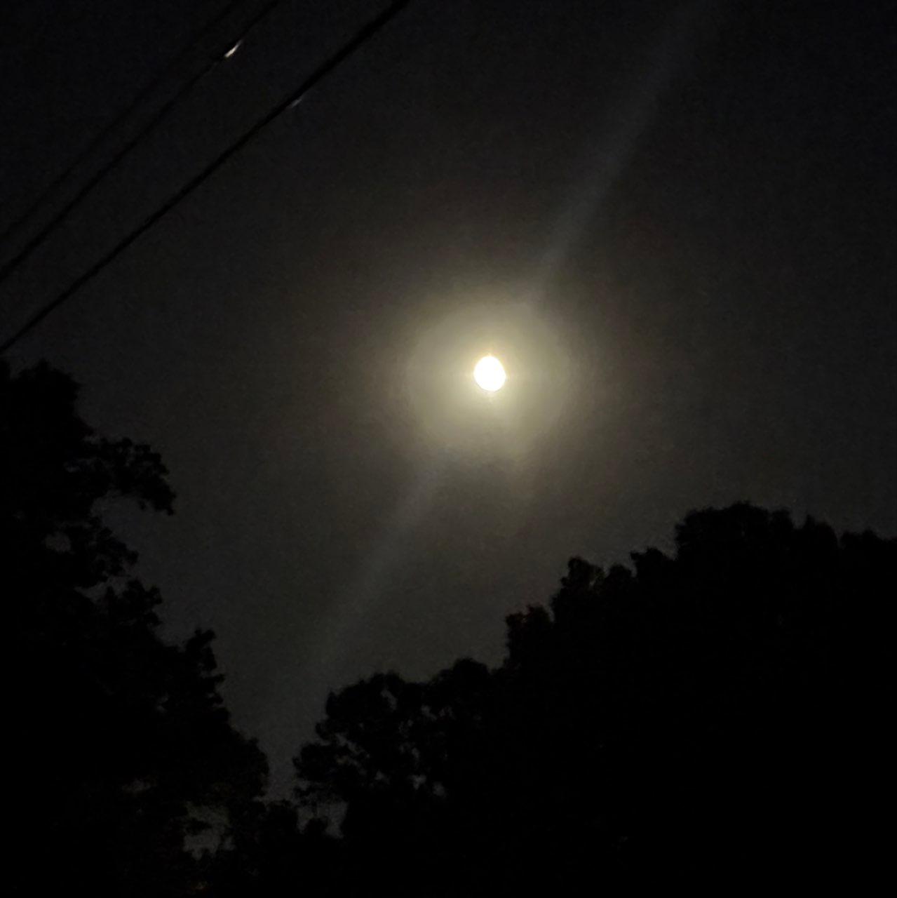 The Moon over Chagrin Falls, United States — waning gibbous, Lunar Day 19