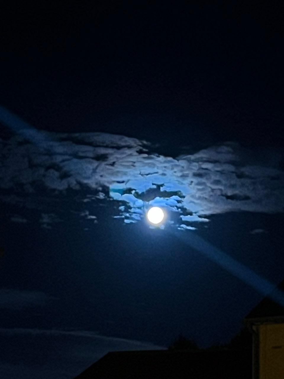 The Moon over Ouroux-en-Morvan, France — full moon, Lunar Day 15