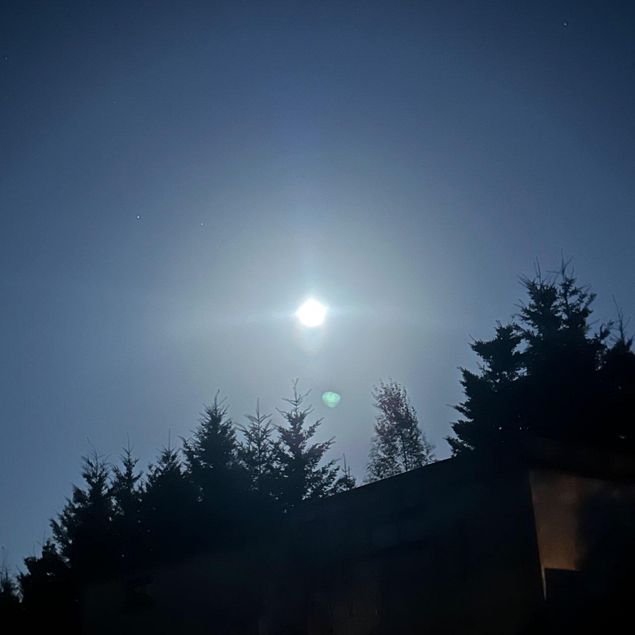The Moon over Stara Kiszewa, Poland — full moon, Lunar Day 16