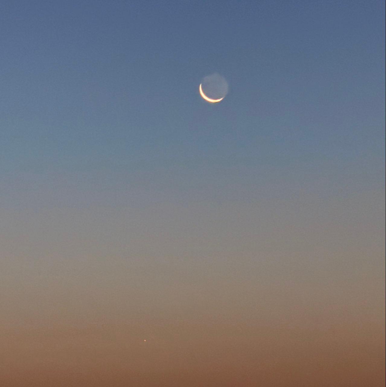 The Moon over Rutesheim, Deutschland — new moon, Lunar Day 28