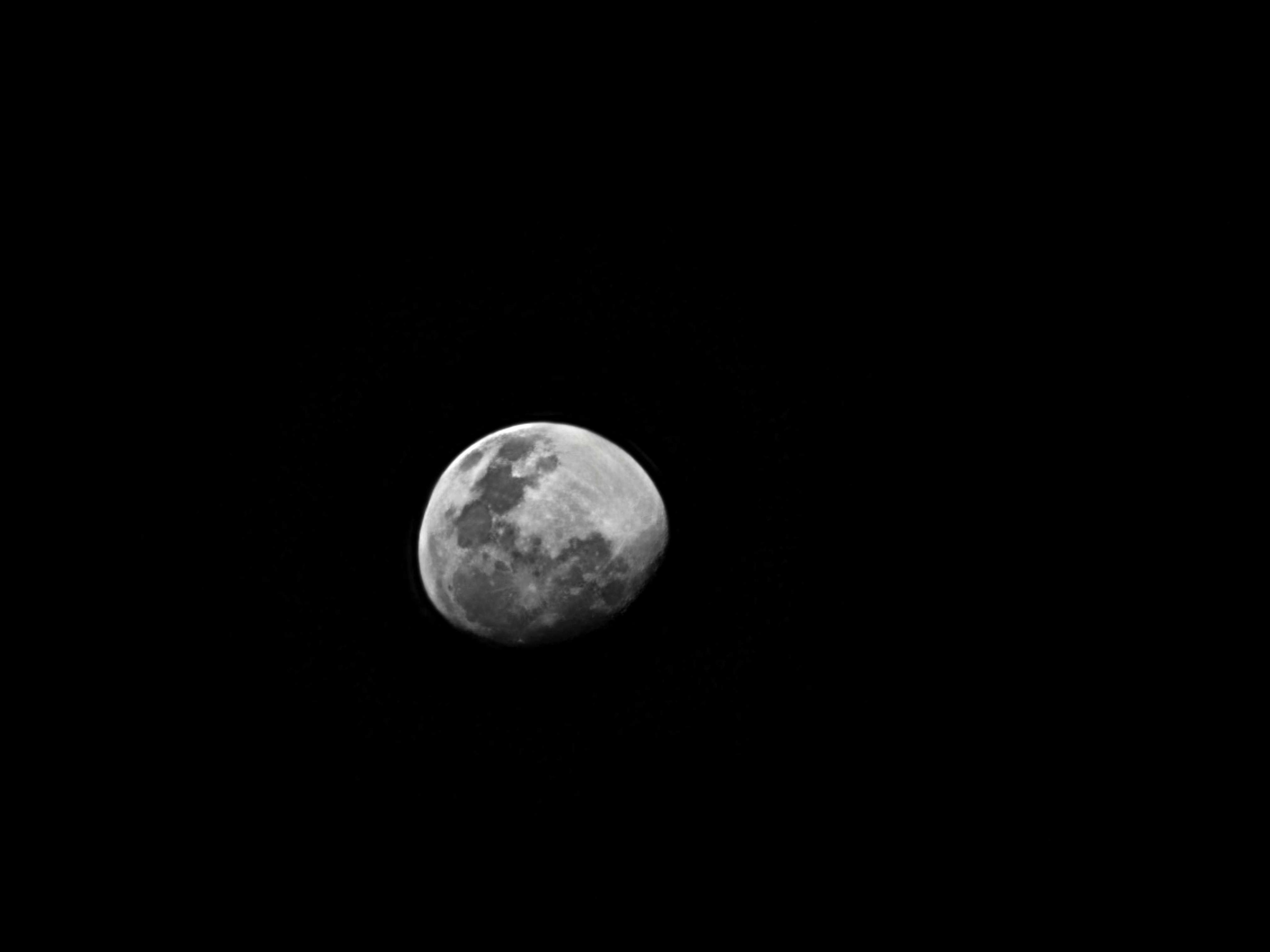 The Moon over Ocean City, United States — waxing gibbous, Lunar Day 13