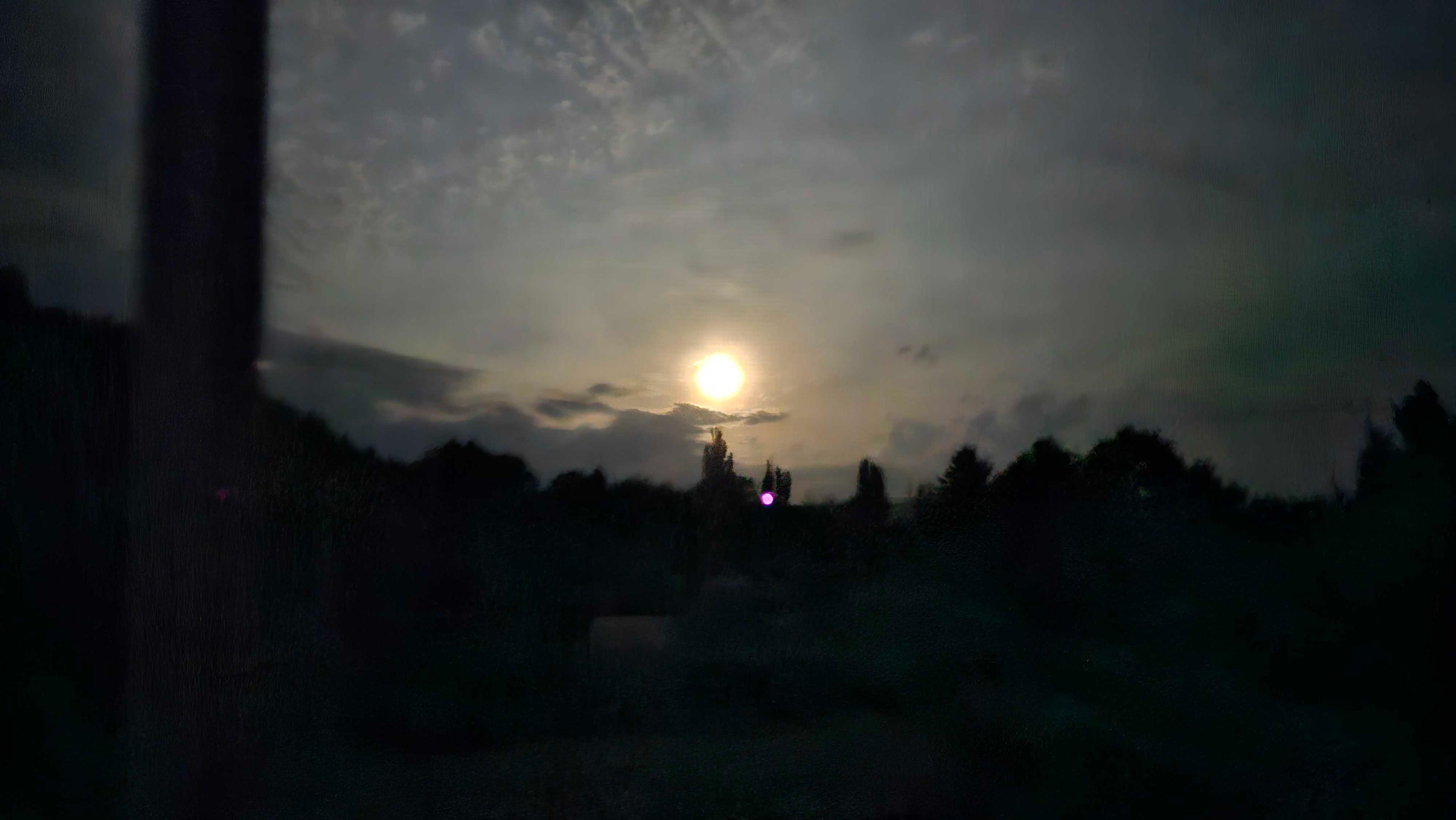 The Moon over Knetzgau, Germany — full moon, Lunar Day 14