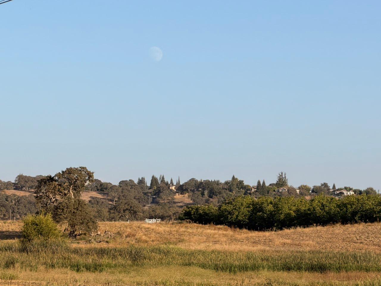 The Moon over Burson, United States — waxing gibbous, Lunar Day 13