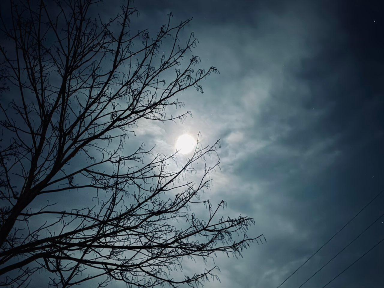 The Moon over Sunshine Coast, Canada — full moon, Lunar Day 15