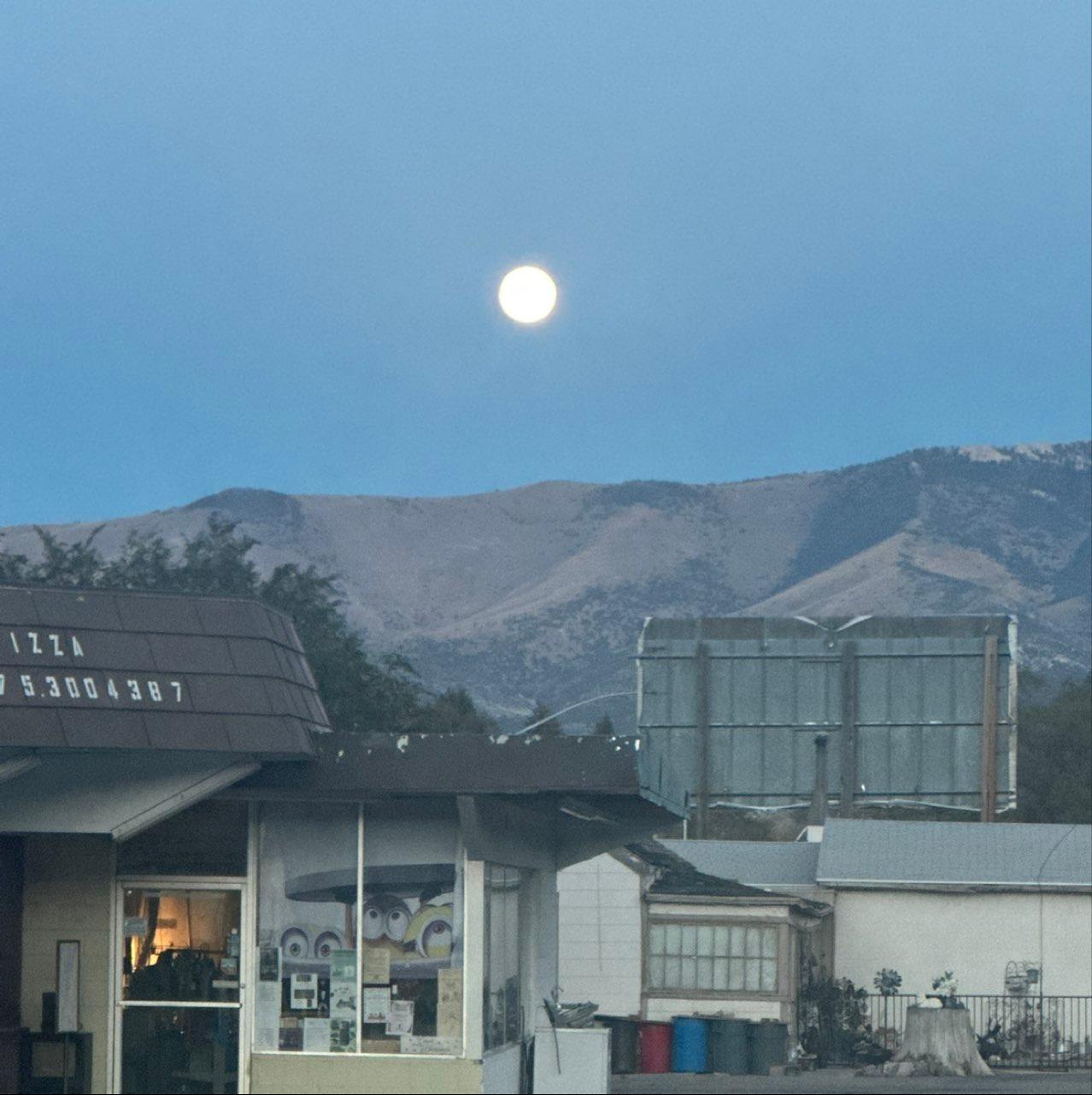 The Moon over Ely, United States — full moon, Lunar Day 16