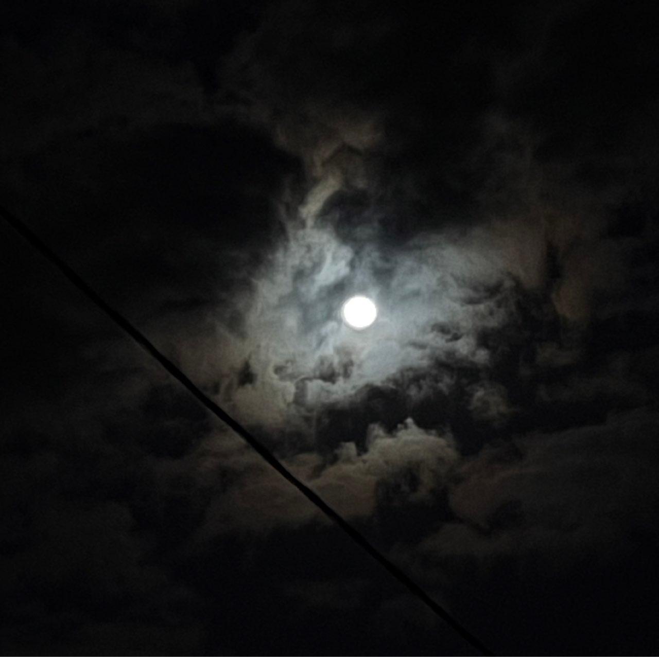 The Moon over Gaillac, France — new moon, Lunar Day 28