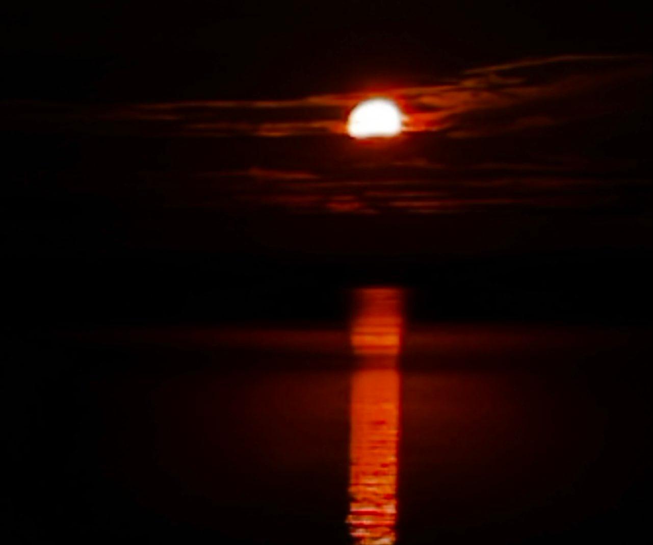 The Moon over Truro, United States — waxing gibbous, Lunar Day 13