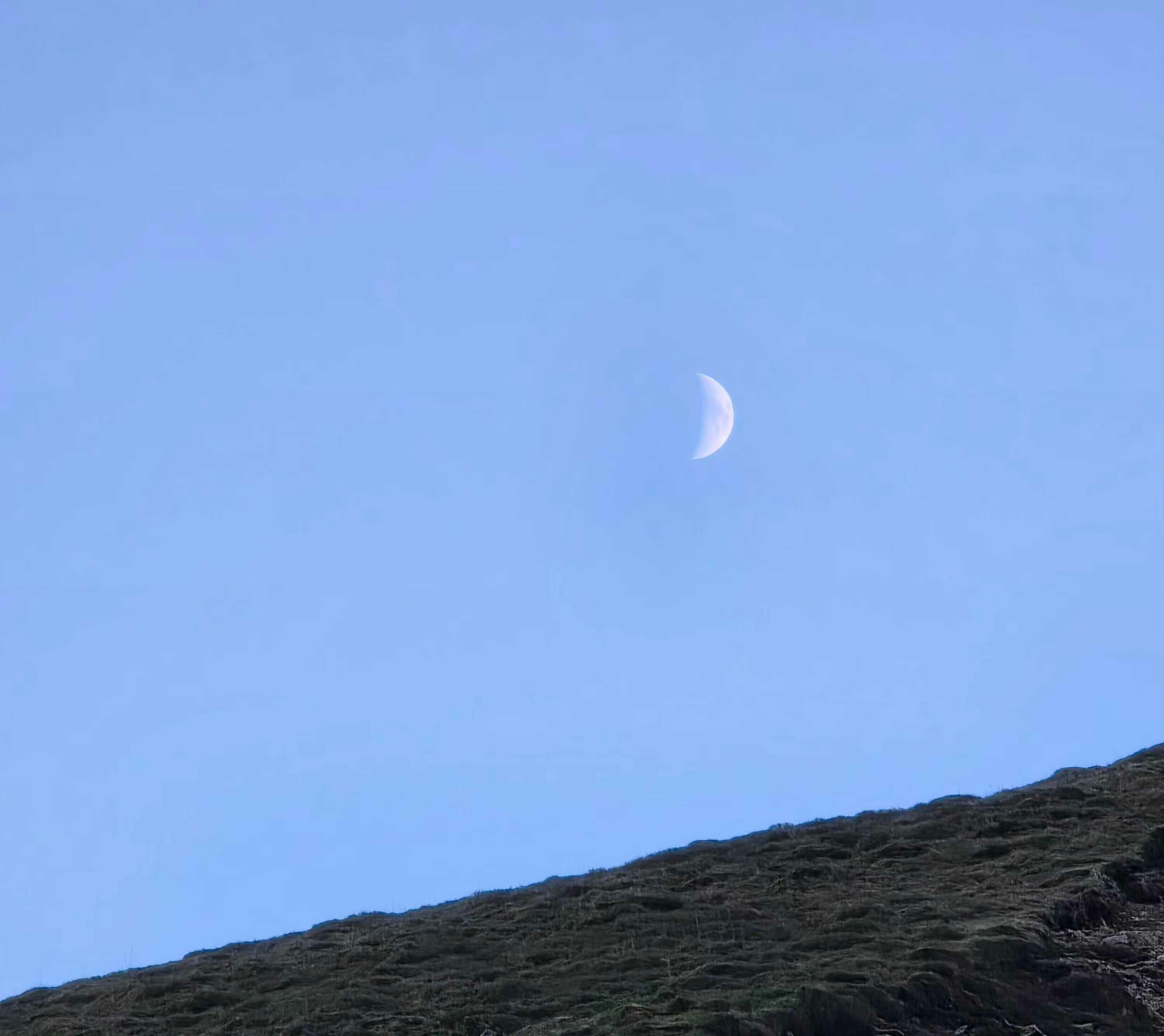 The Moon over United Kingdom — first quarter, Lunar Day 8