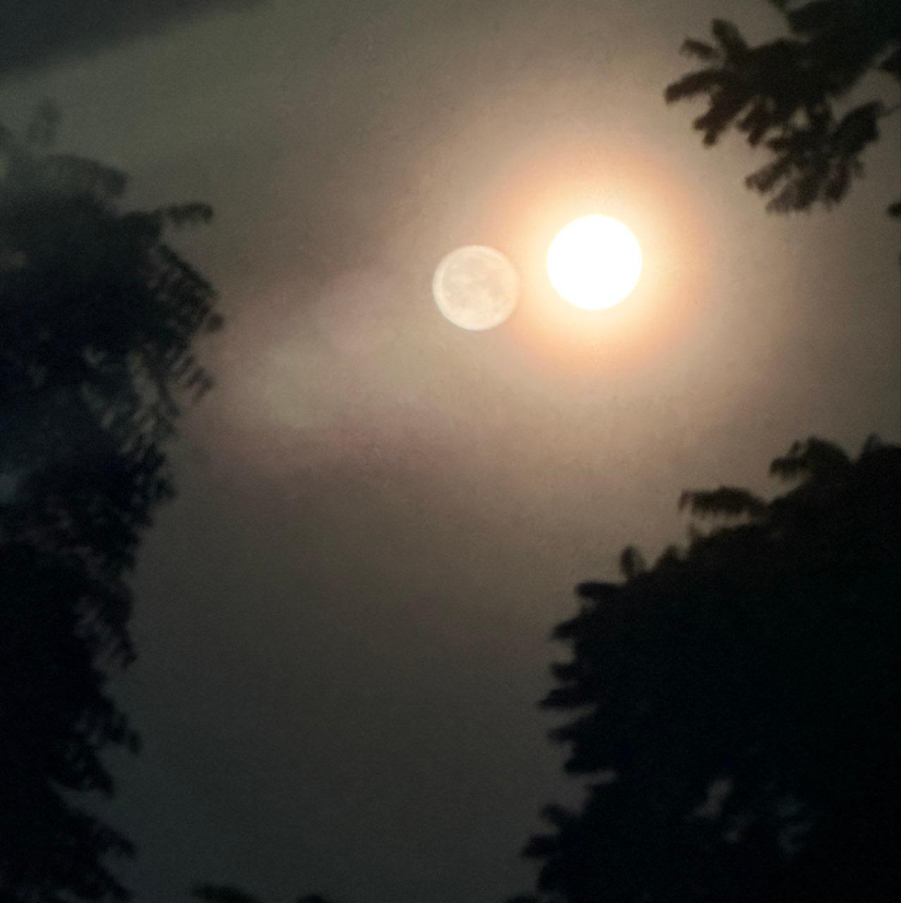 The Moon over Shermans Dale, United States — full moon, Lunar Day 17