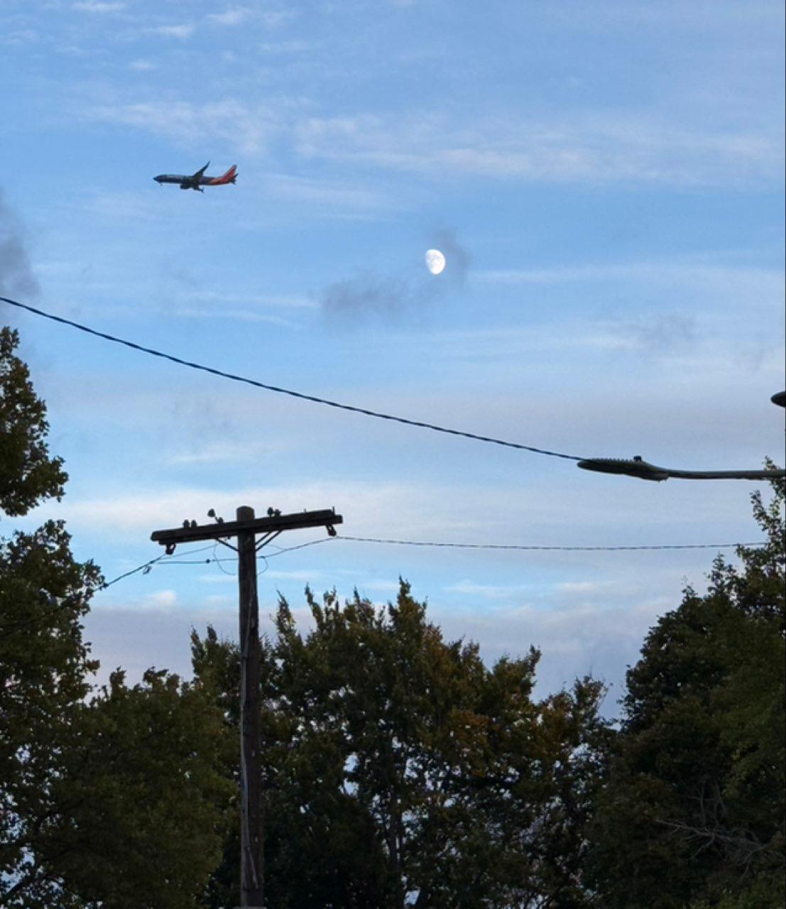 The Moon over Boston, United States — waxing gibbous, Lunar Day 12