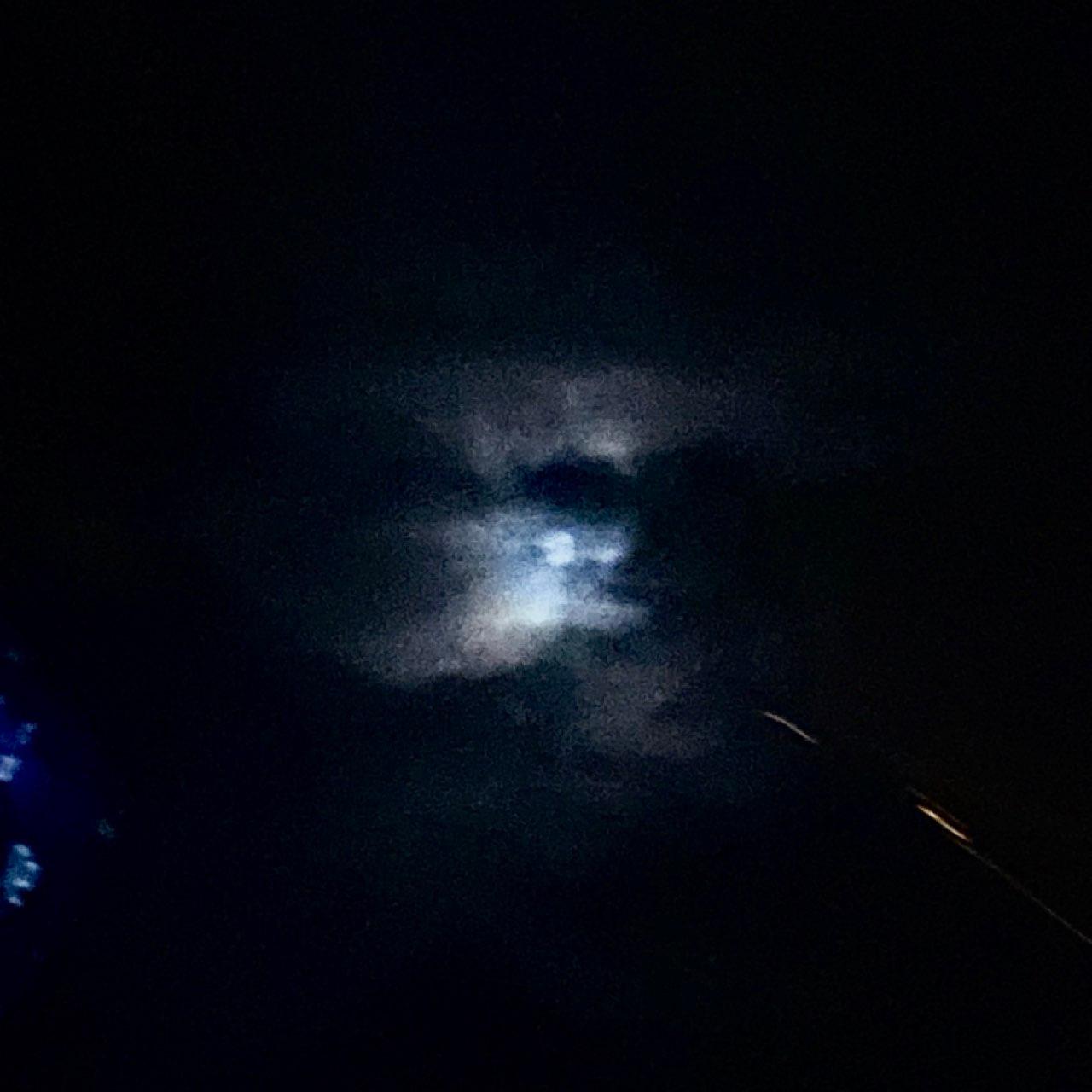 The Moon over Co. Dublin, Ireland — waxing gibbous, Lunar Day 13