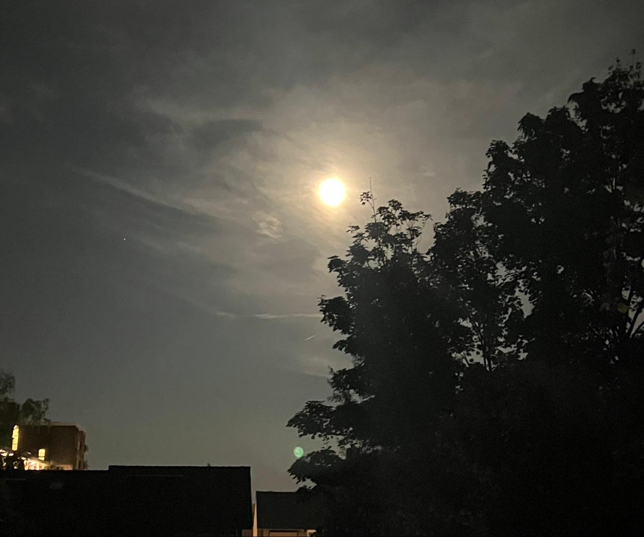 The Moon over Maastricht, Nederland — full moon, Lunar Day 16