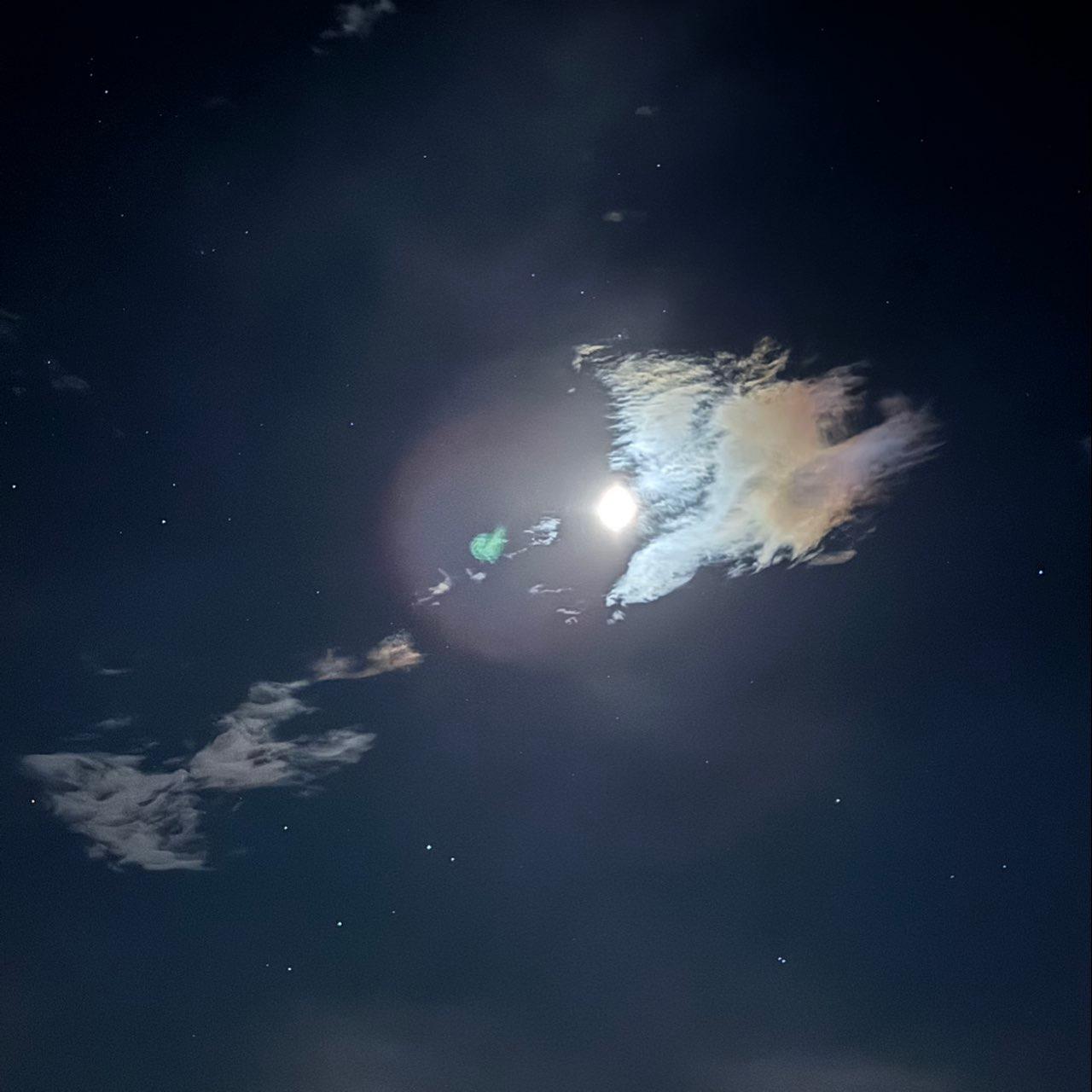 The Moon over Gustine, United States — waxing gibbous, Lunar Day 10