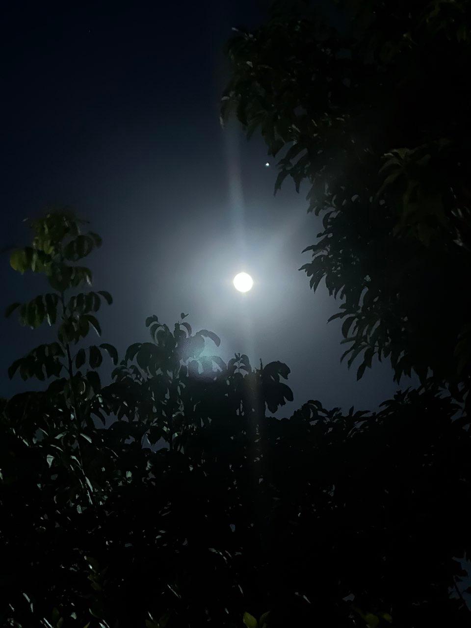 The Moon over Puebla de Zaragoza, México — full moon, Lunar Day 14