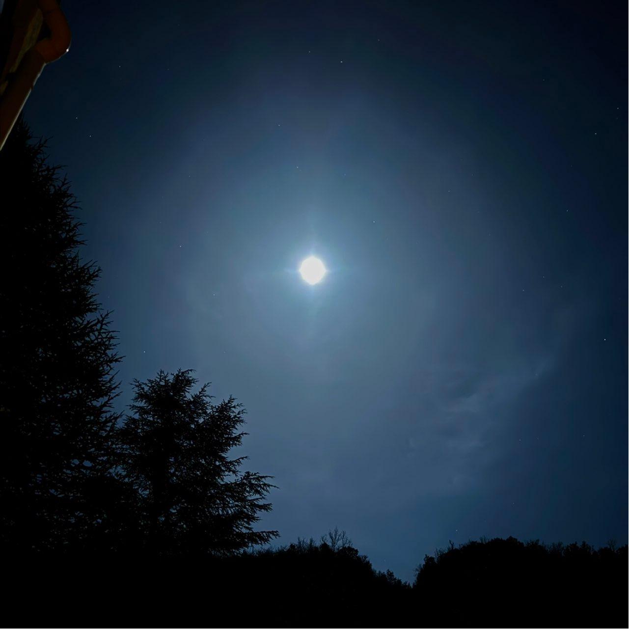 The Moon over Lanet, France — waxing gibbous, Lunar Day 13